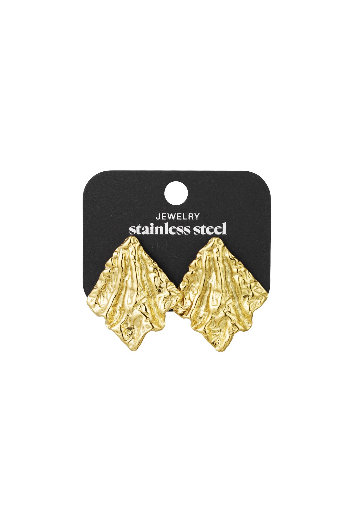 Textured Statement earrings - Gold color h5 Picture3