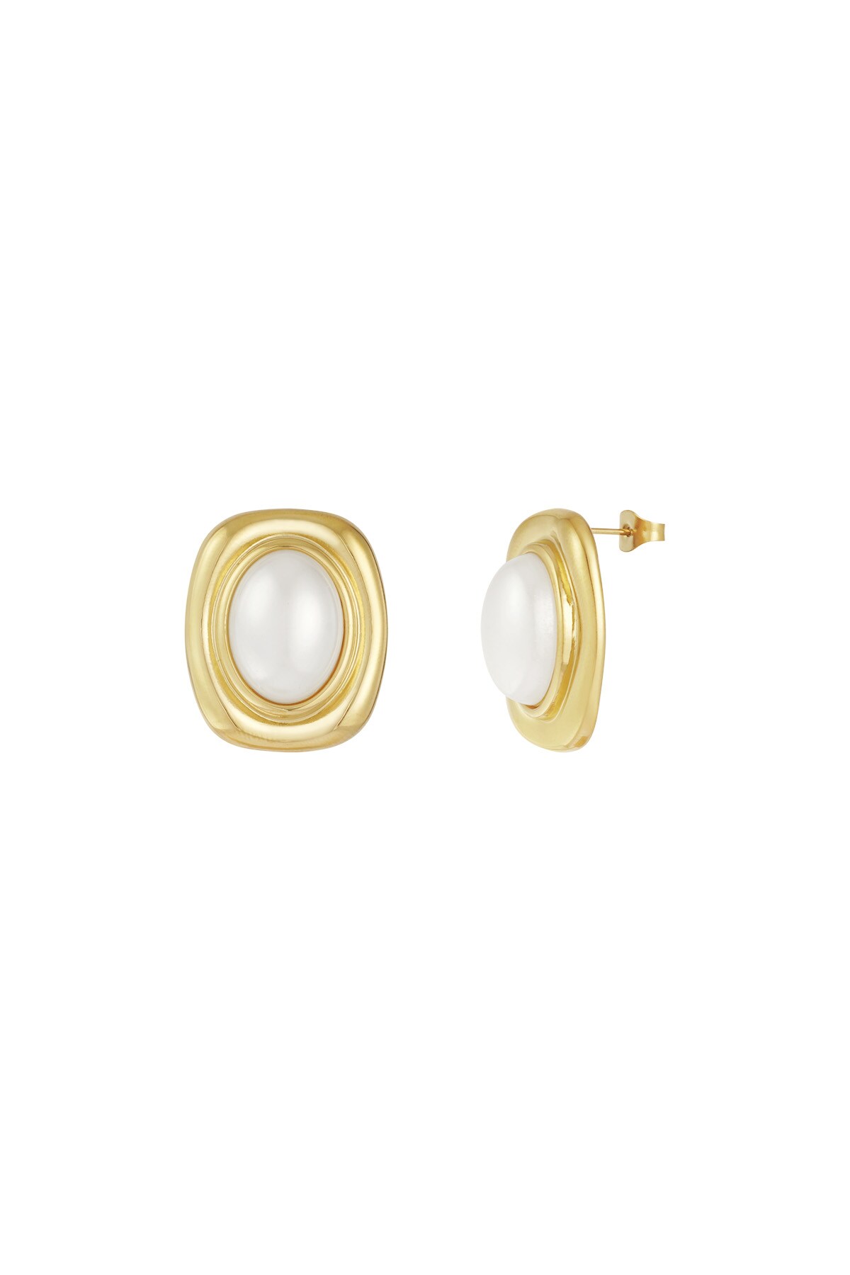 Chic Stone earrings - white 