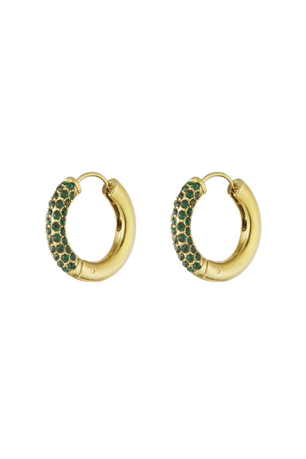 Shiny Rings earrings - dark green h5 