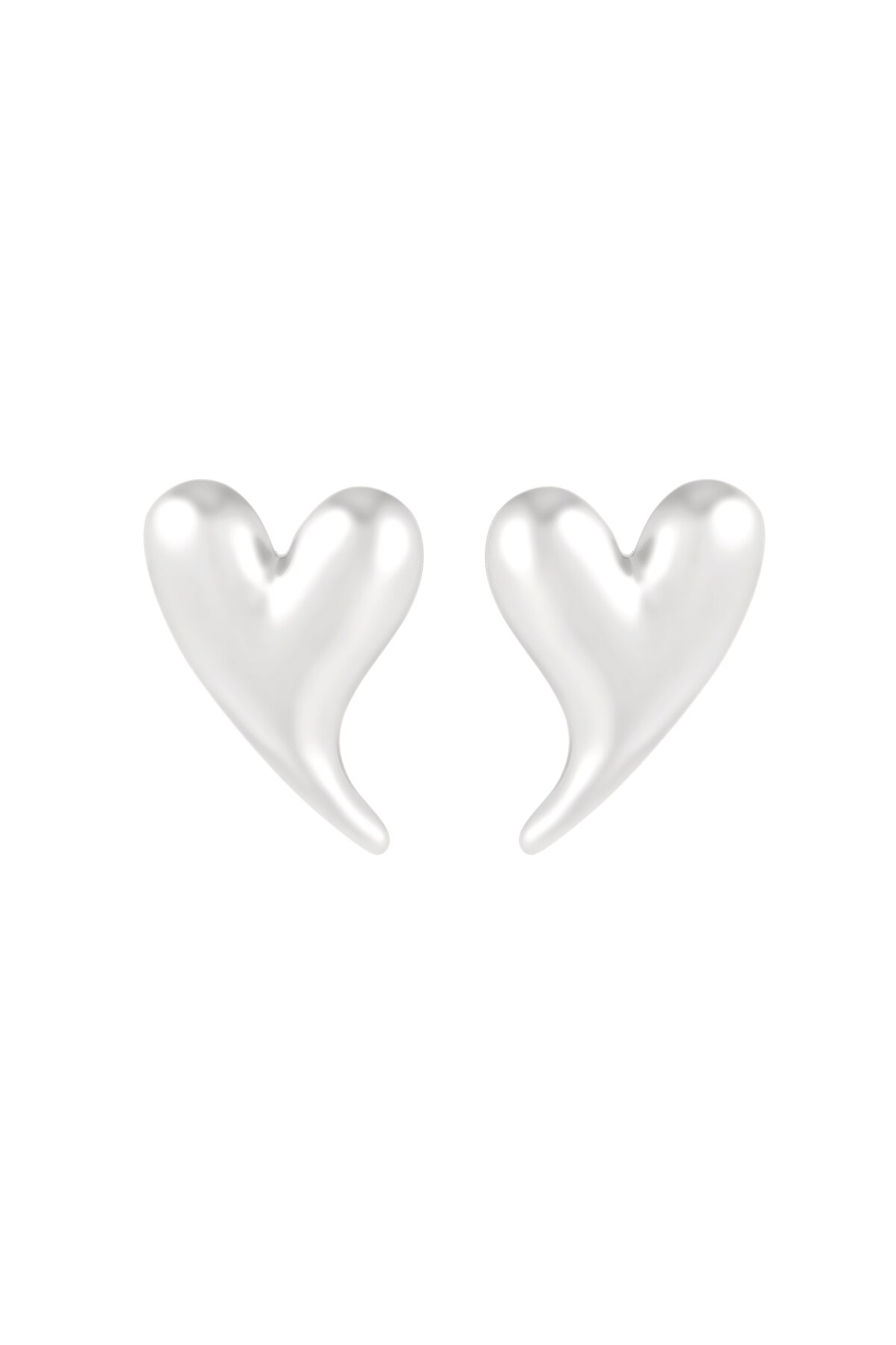 Earrings heart vibes - Silver color h5 