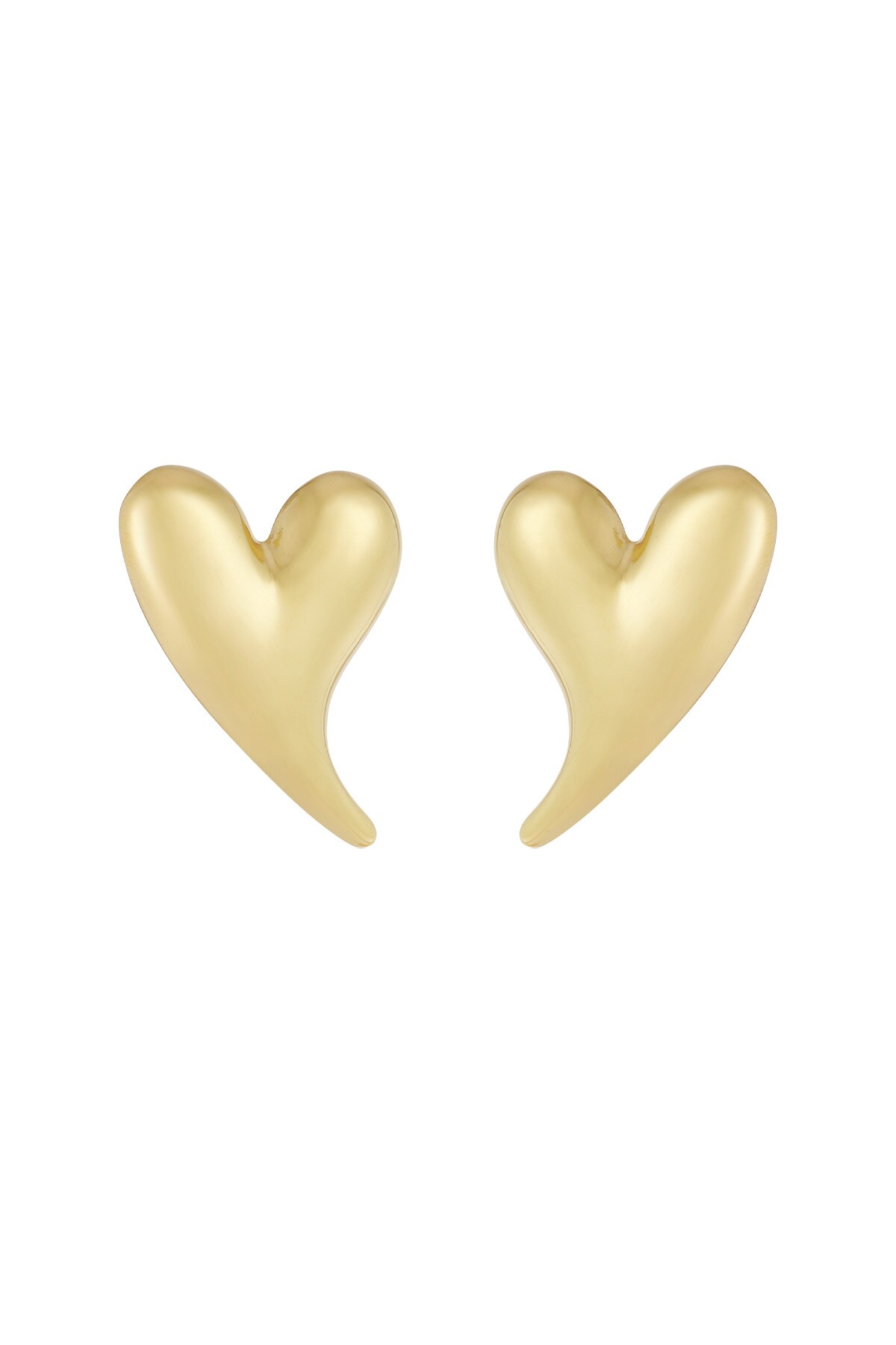 Curvy Love earrings - Gold color h5 