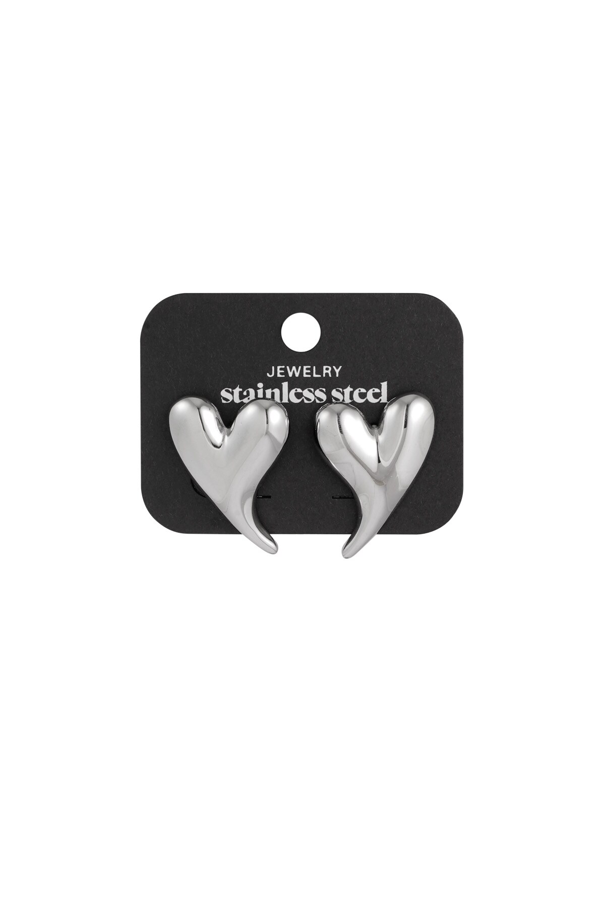 Earrings heart vibes - Silver color h5 Picture3