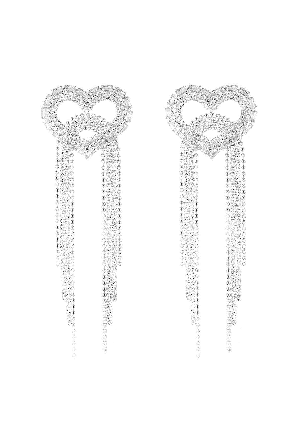 Heart of the party earrings - Silver color Picture3