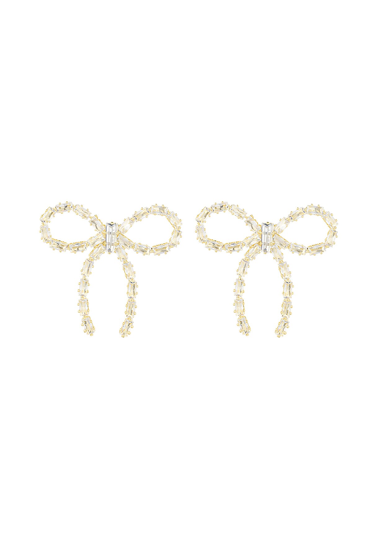 Merry bow earrings - Gold color h5 Picture3