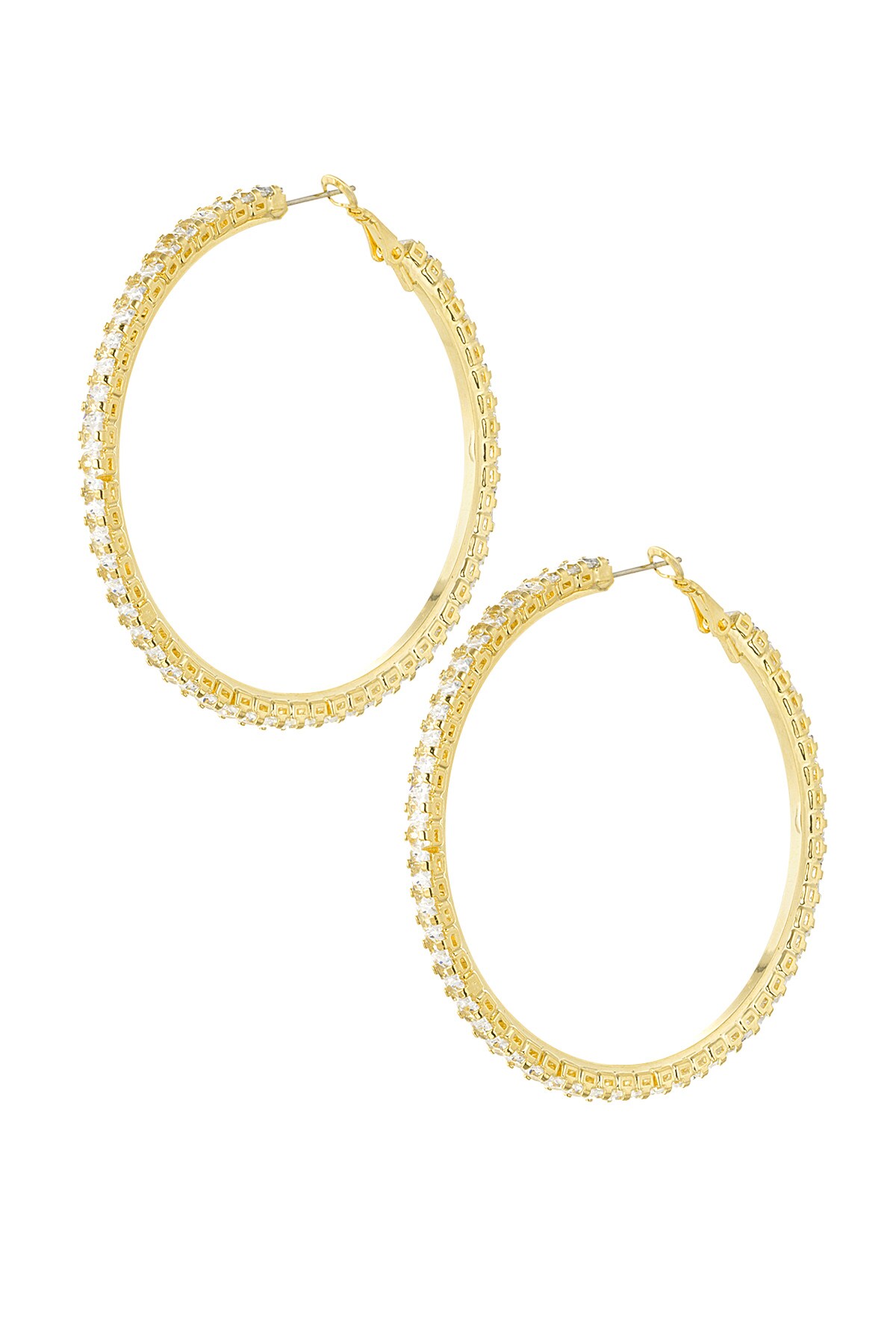 Radiant diamond earrings grande - Gold color h5 Picture3