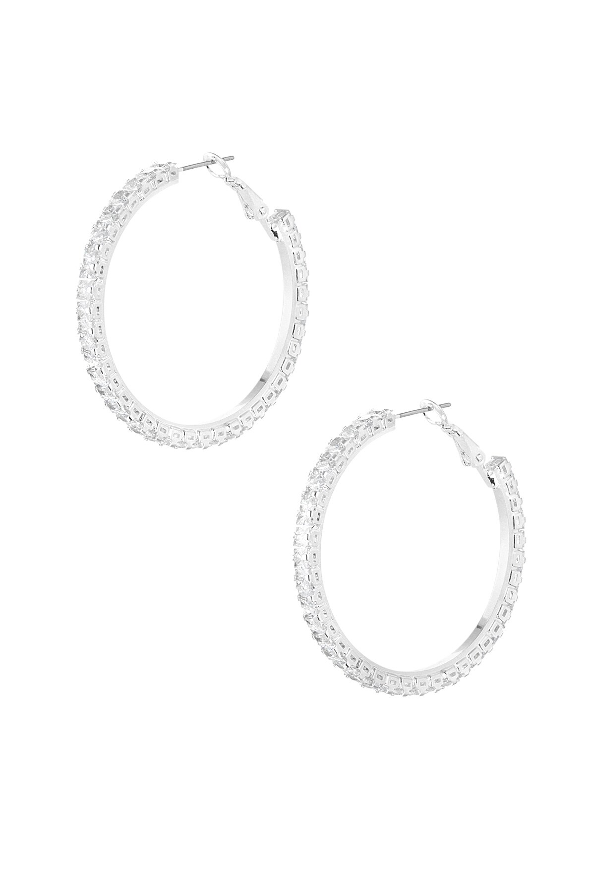 radiant diamond earrings petite - Silver color h5 Picture3