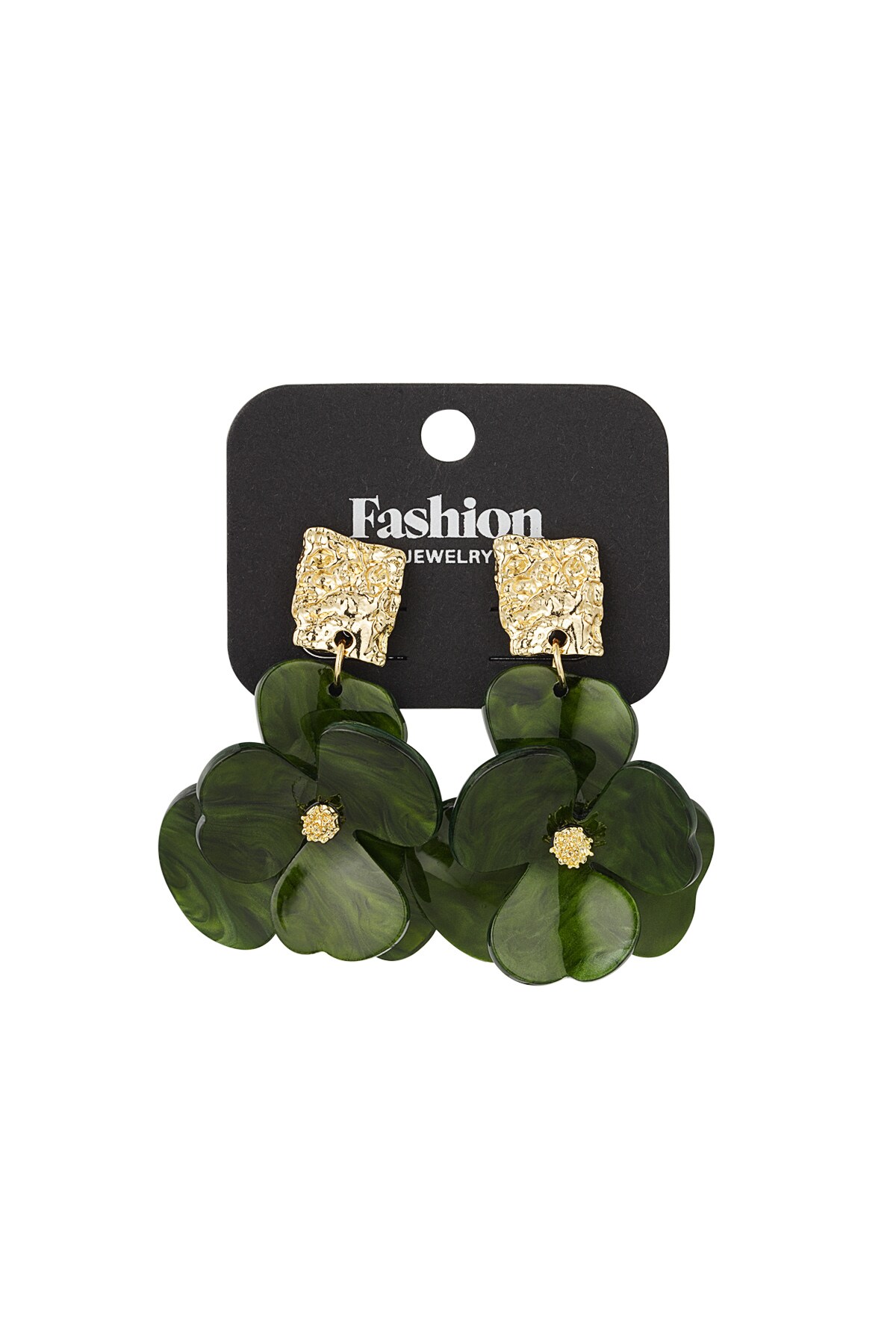 Earrings flower magic - green gold h5 Picture3