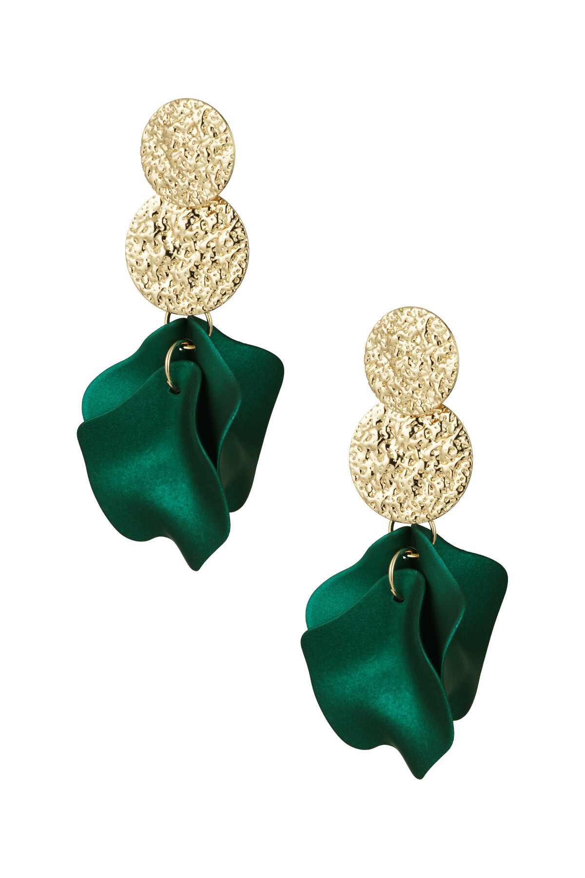 Blooming Chic earrings - dark green 