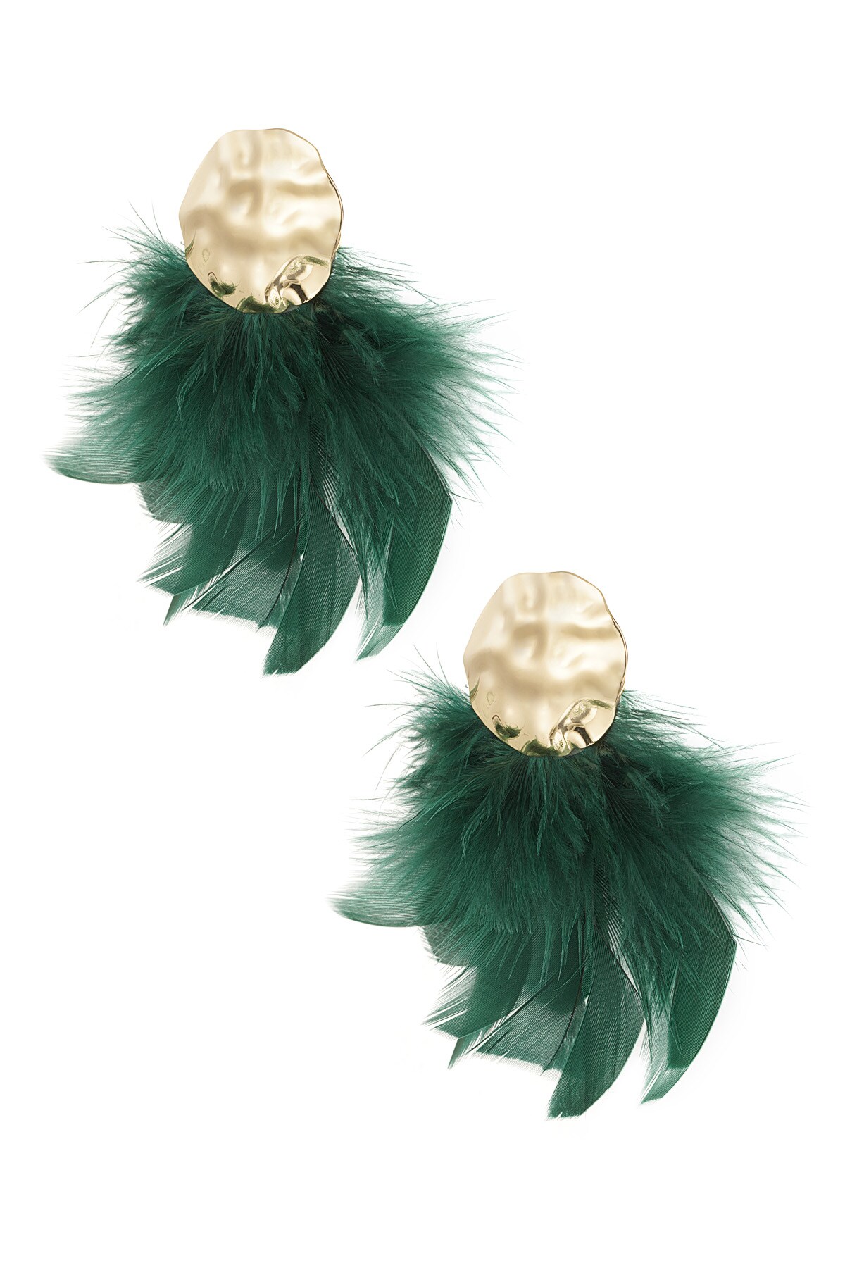 Feather Babe earrings - dark green h5 