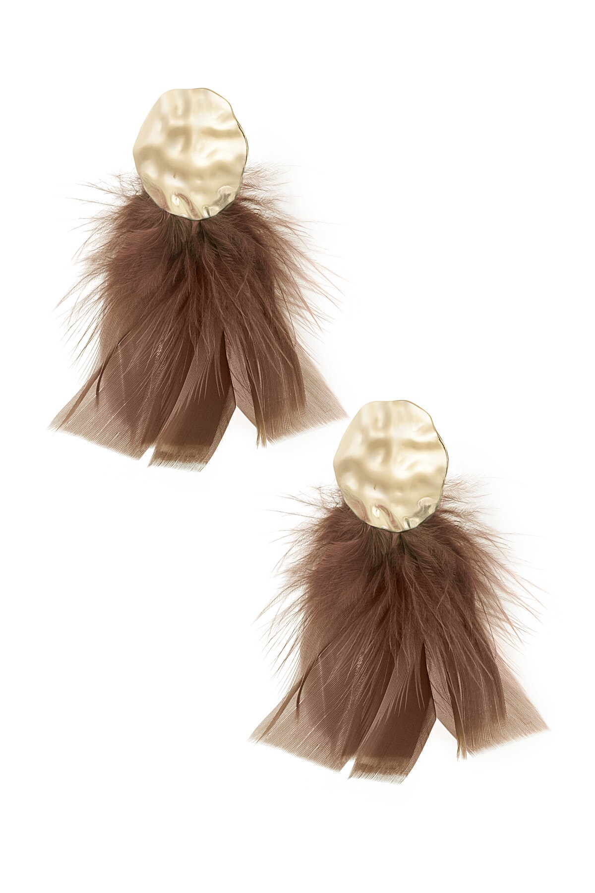 Feather Babe earrings - brown h5 