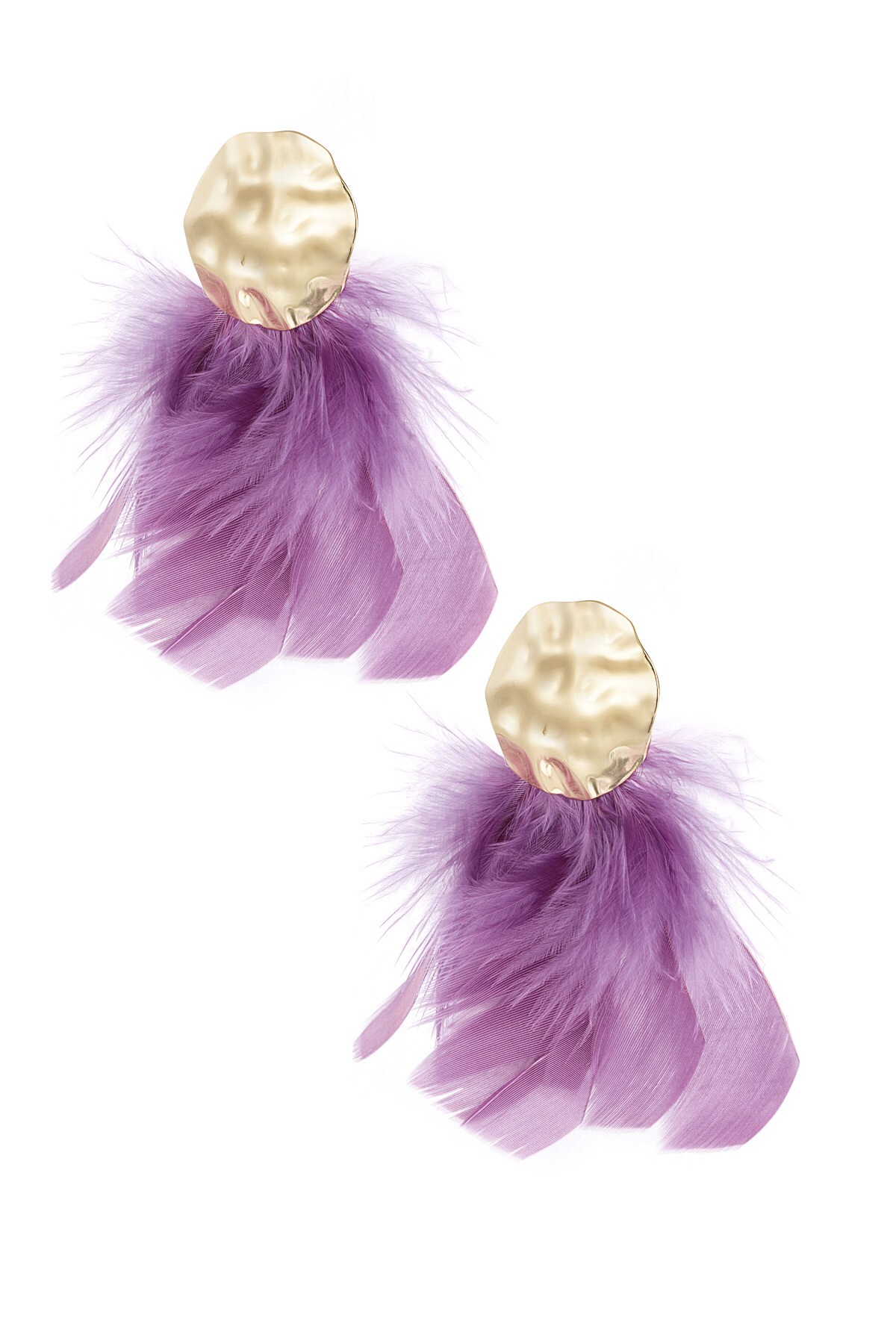 Feather Babe earrings - purple 