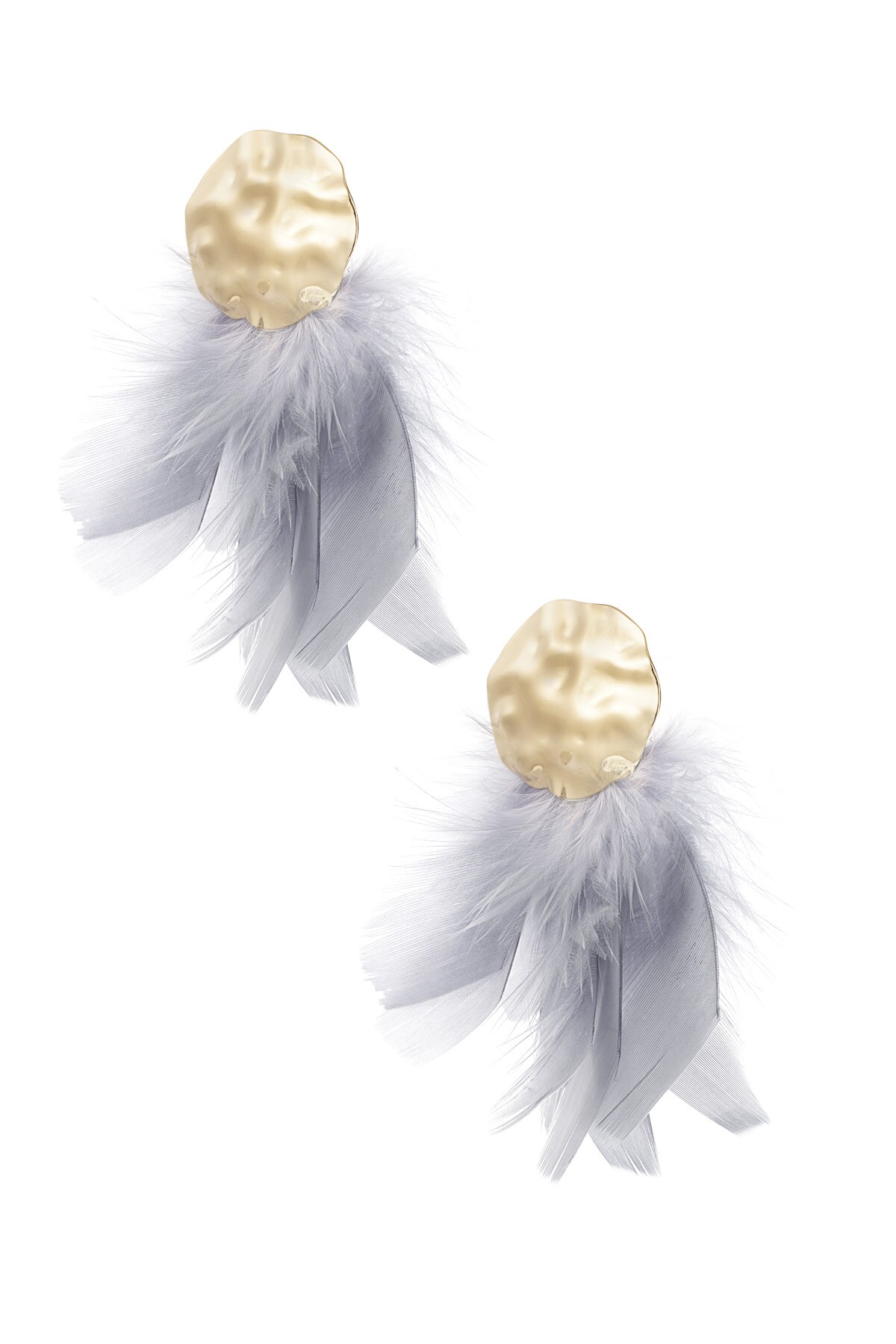 Feather Babe earrings - grey h5 