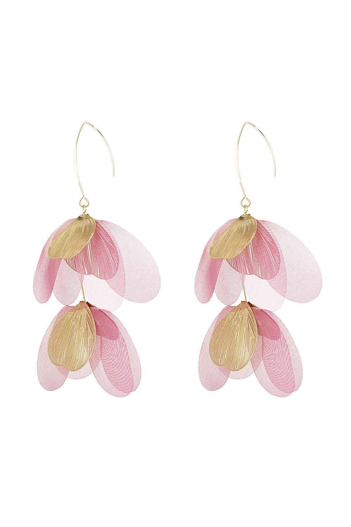 Blushing Flower earrings - pink h5 