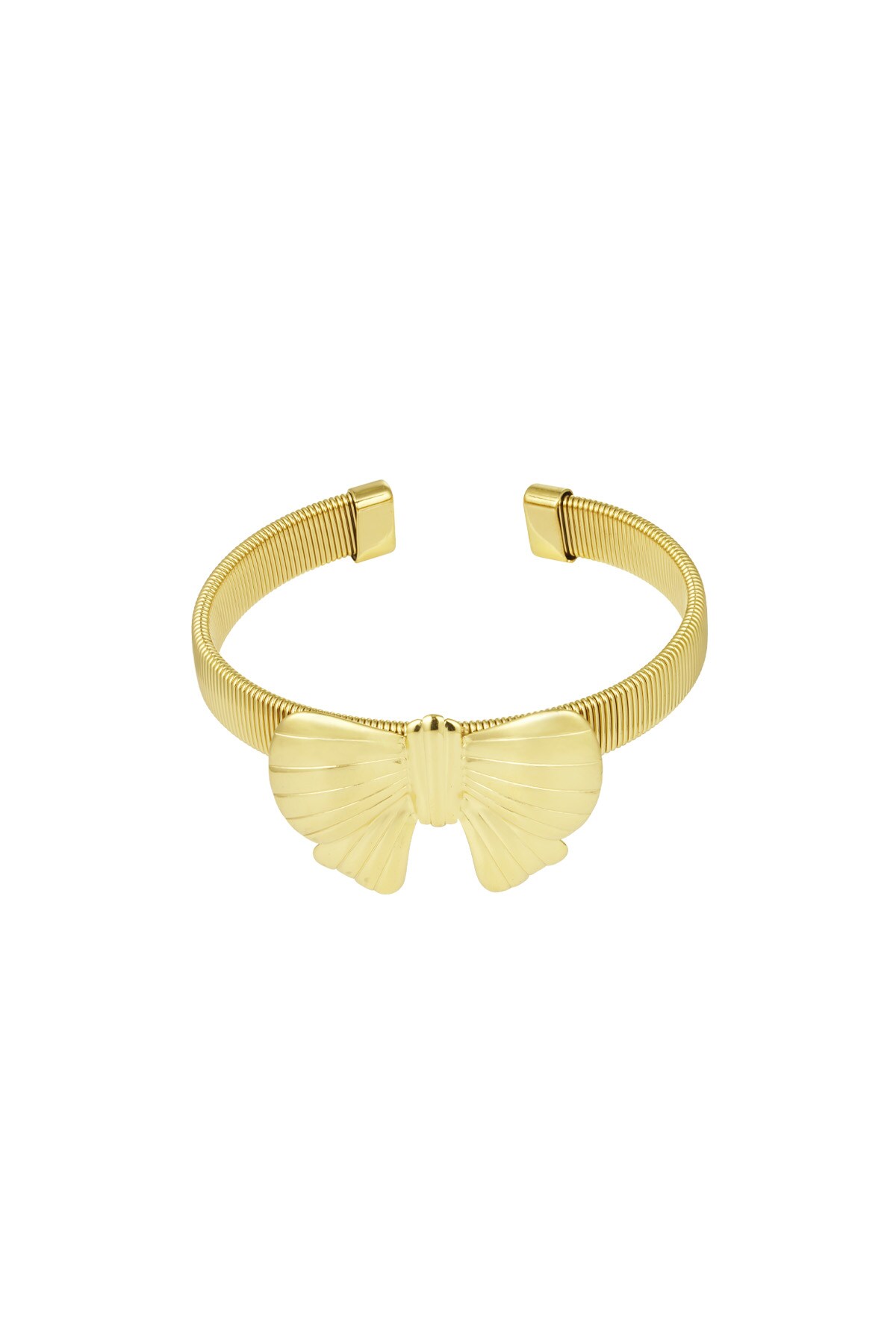 Bow Bangle bracelet - Gold color h5 