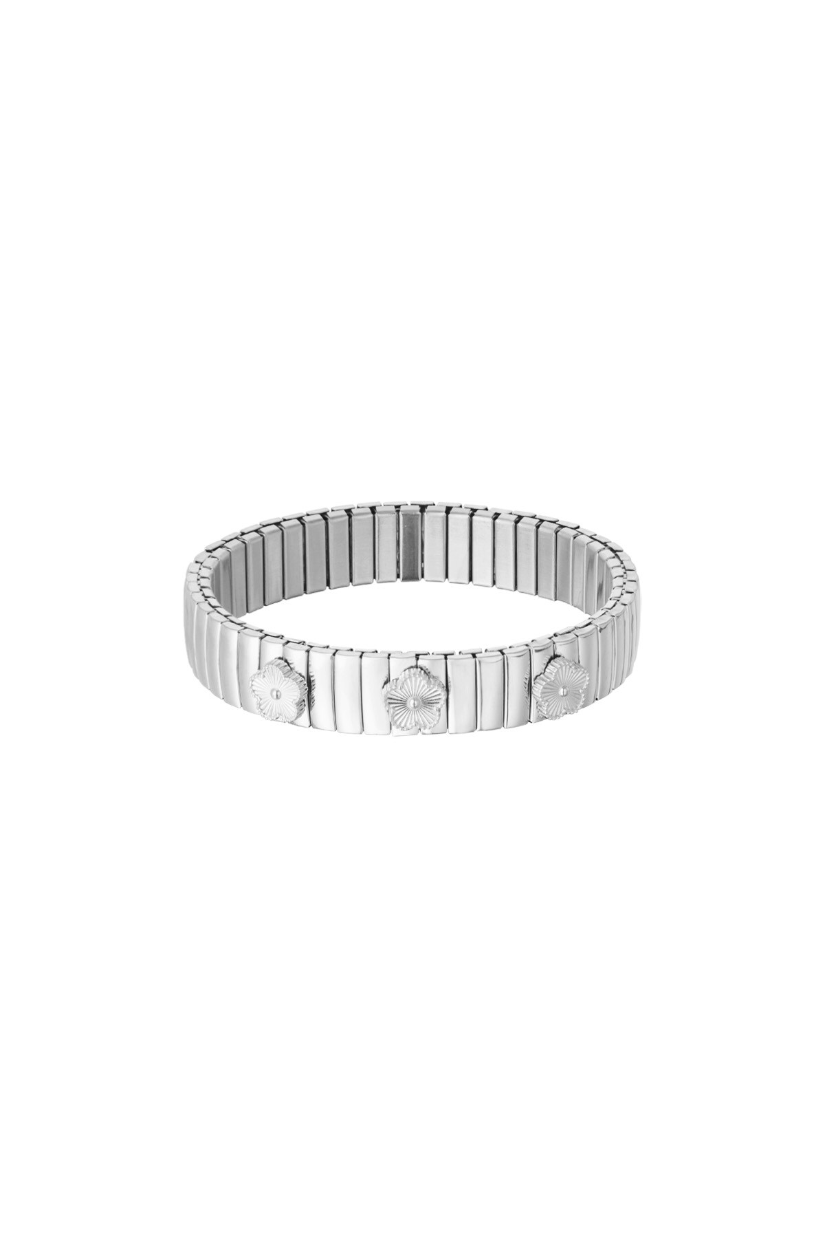 statement bloom bracelet - Silver color h5 