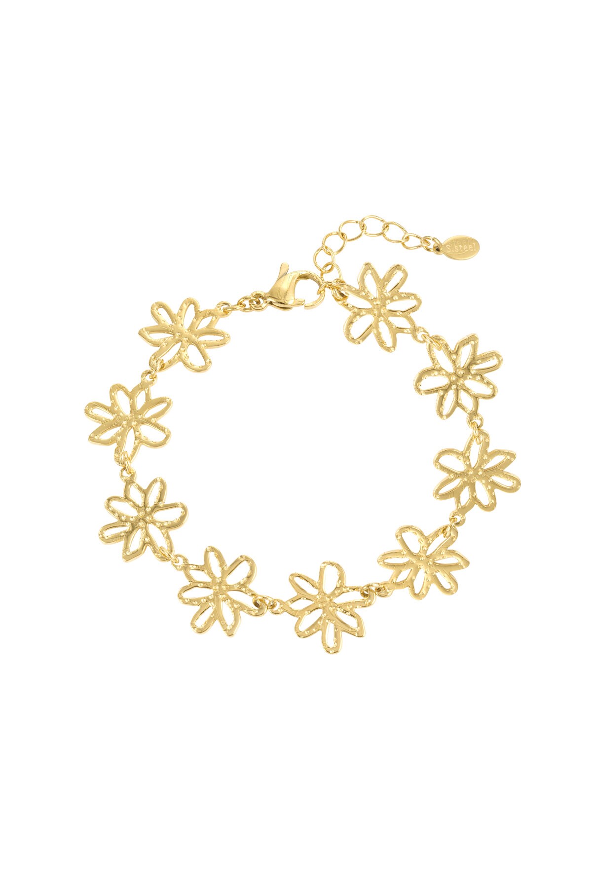 Flower Party bracelet - Gold color 