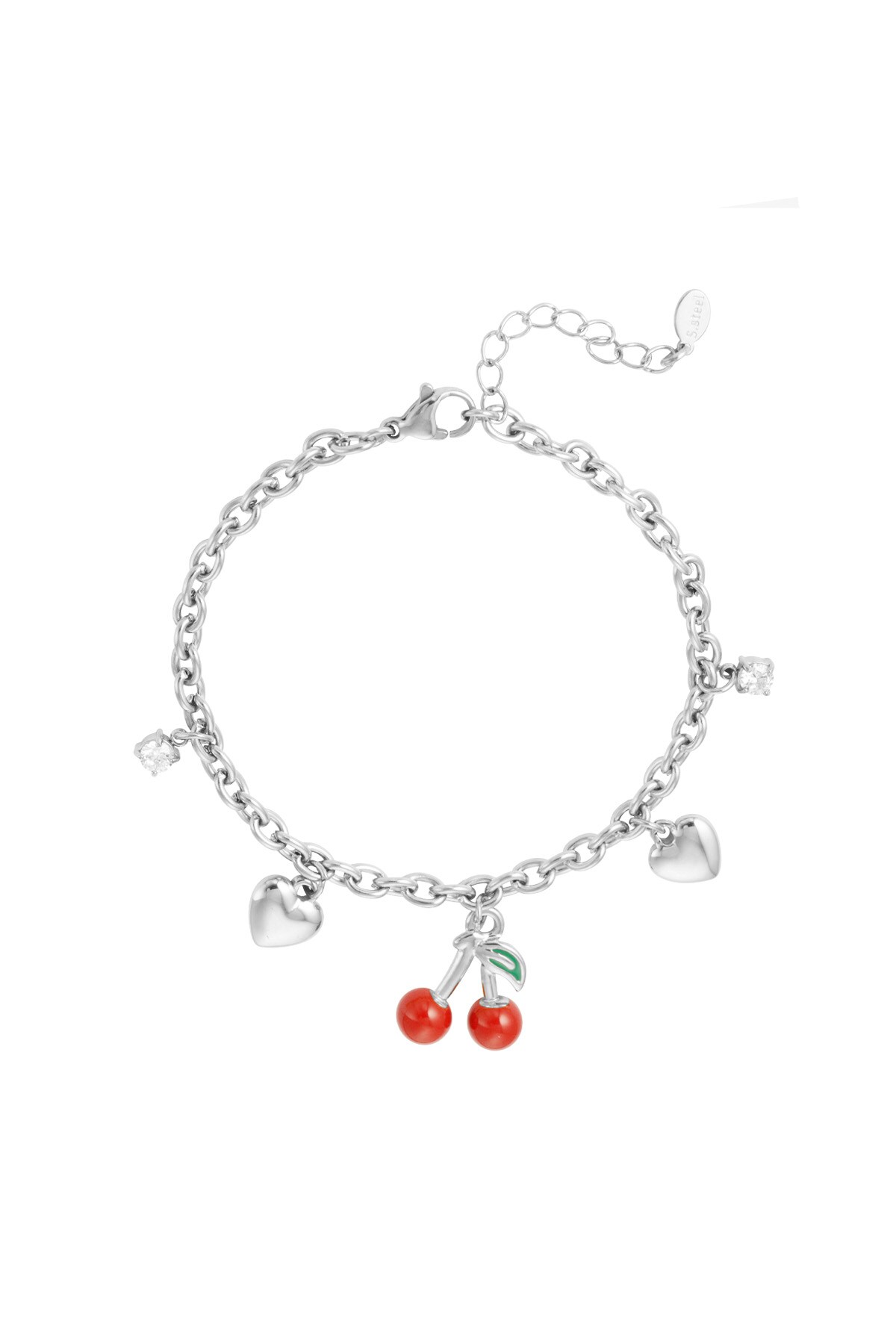 Cherish Charm bracelet - Silver color h5 