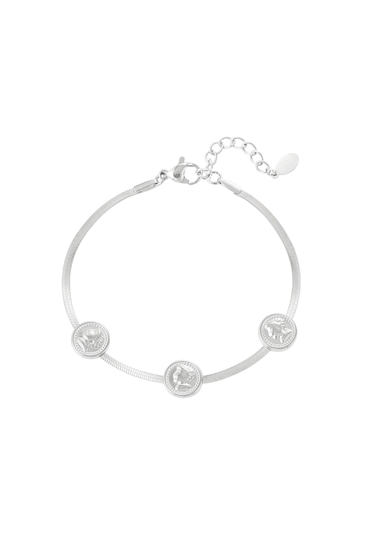 Lucky Coins bracelet - Silver color h5 