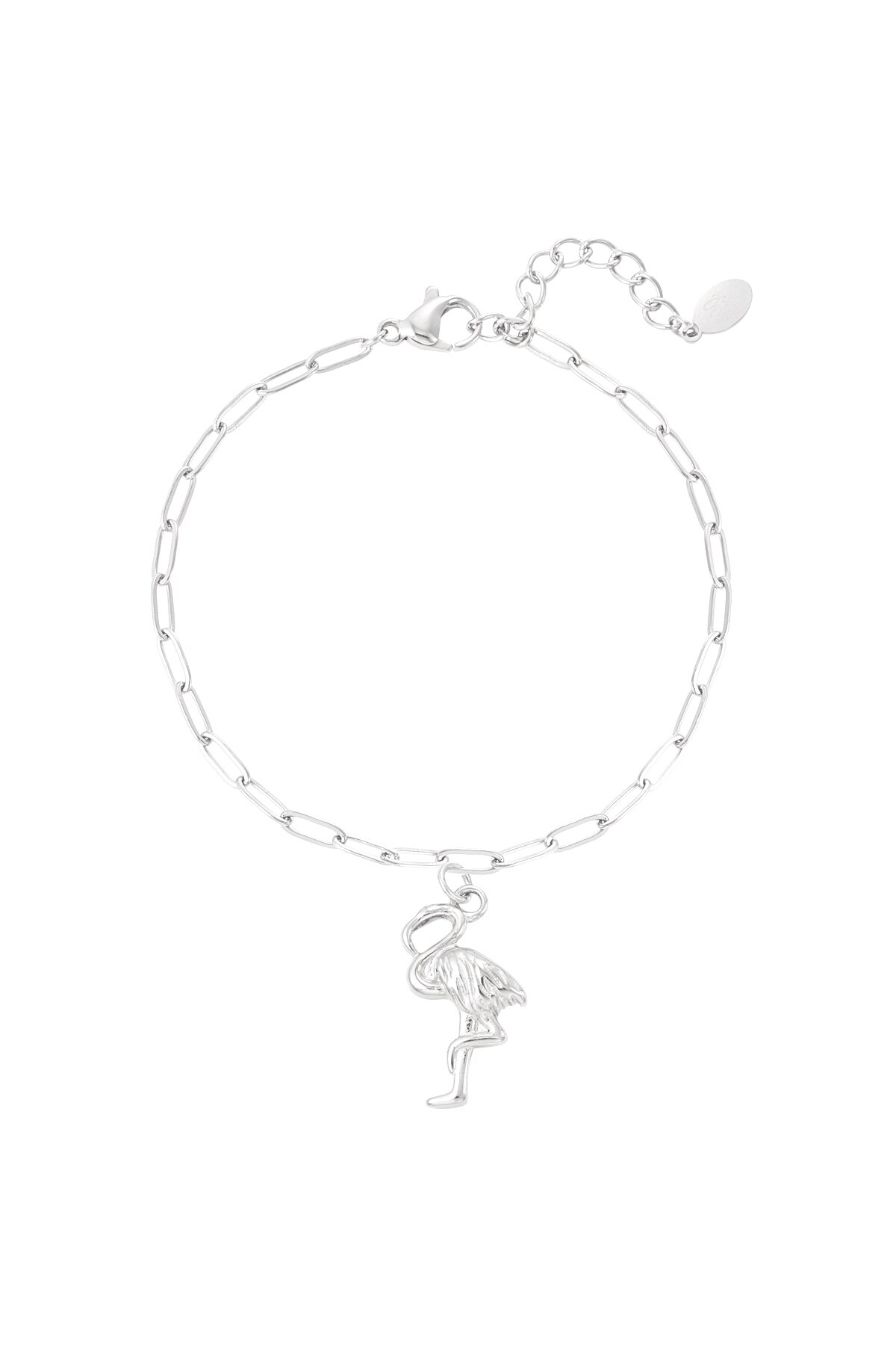 Flamingo chain bracelet - Silver color h5 