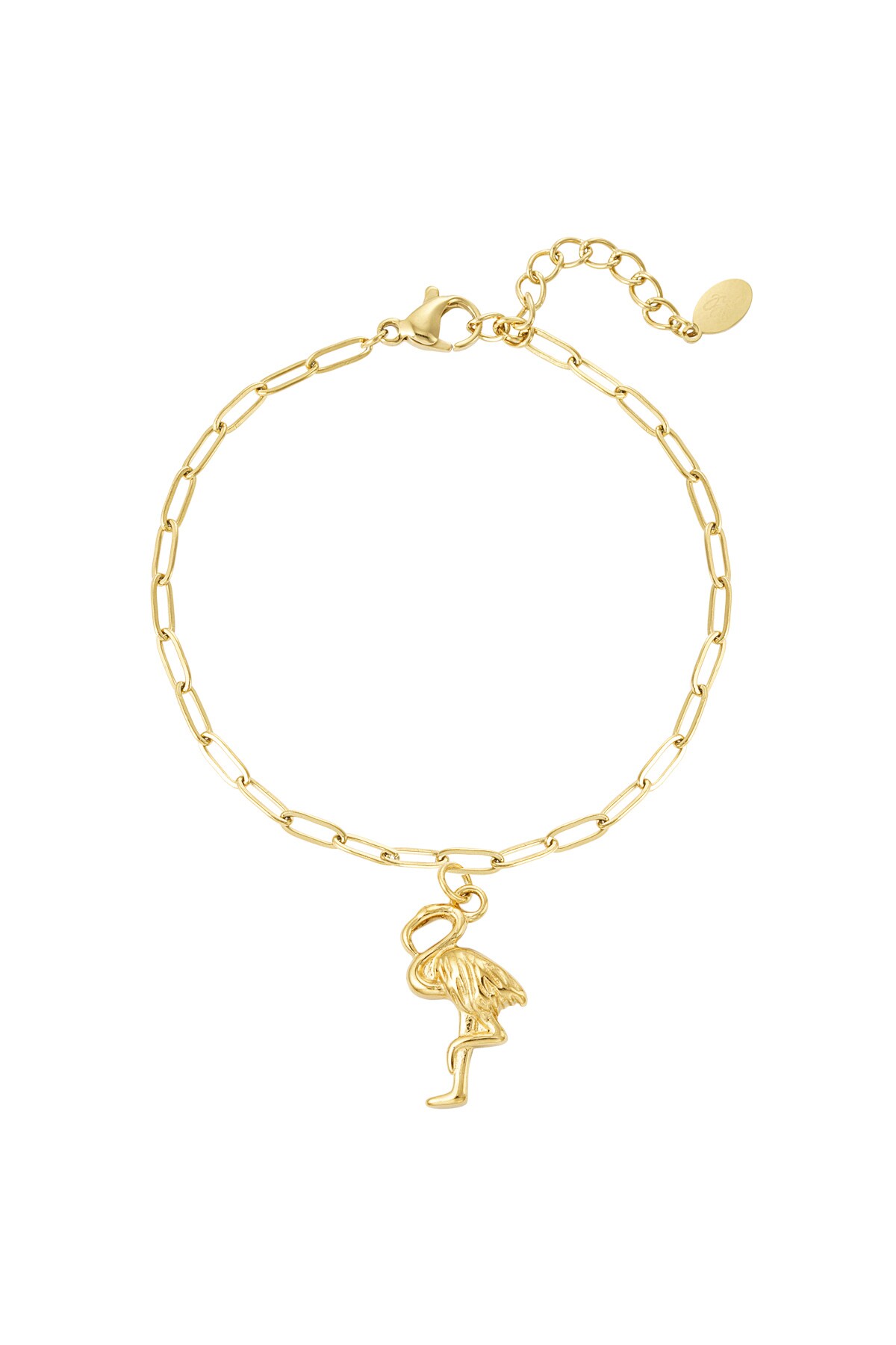 Flamingo chain bracelet - Gold color h5 