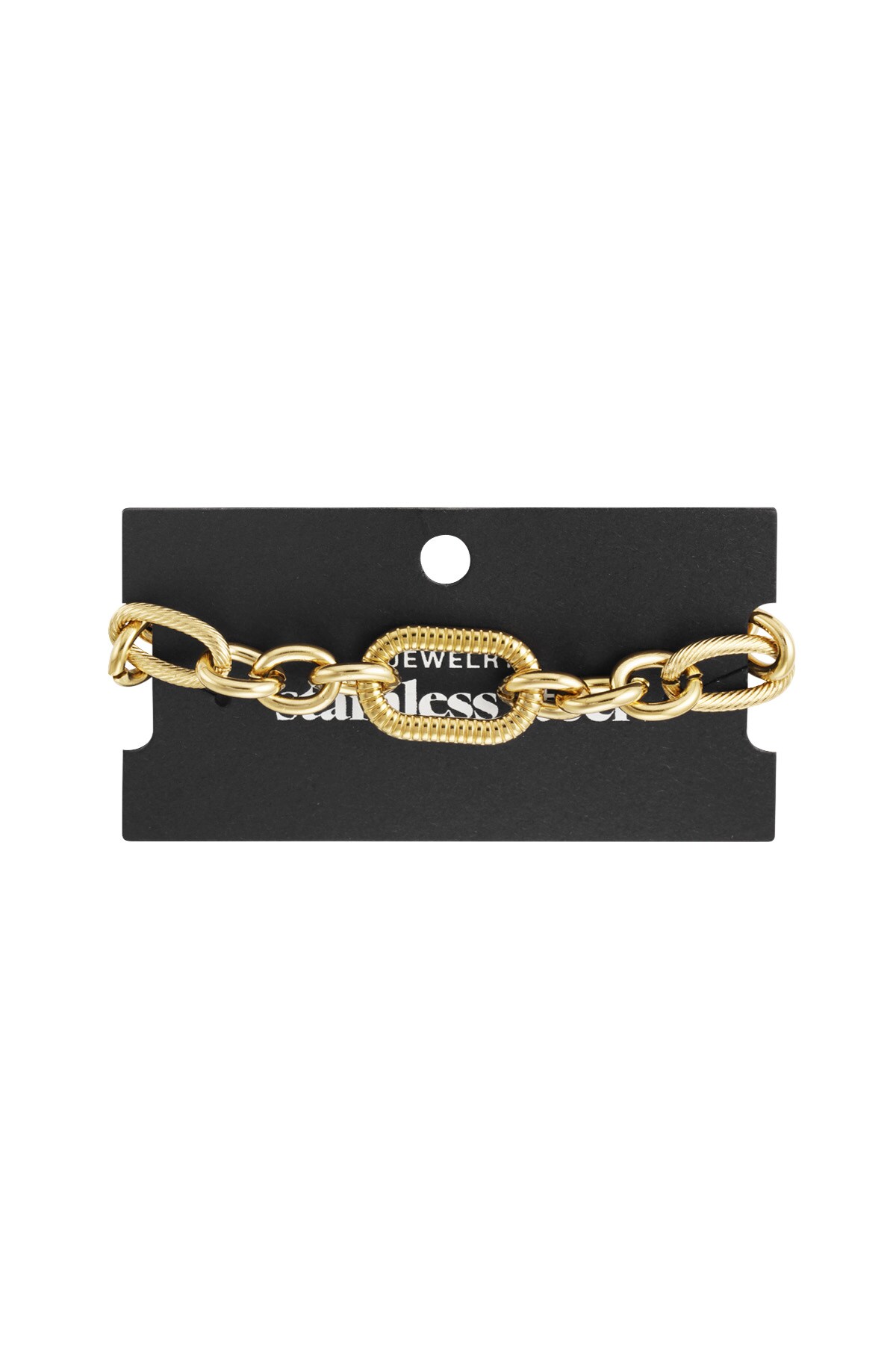 Bold Link Chain bracelet - Gold color h5 Picture3