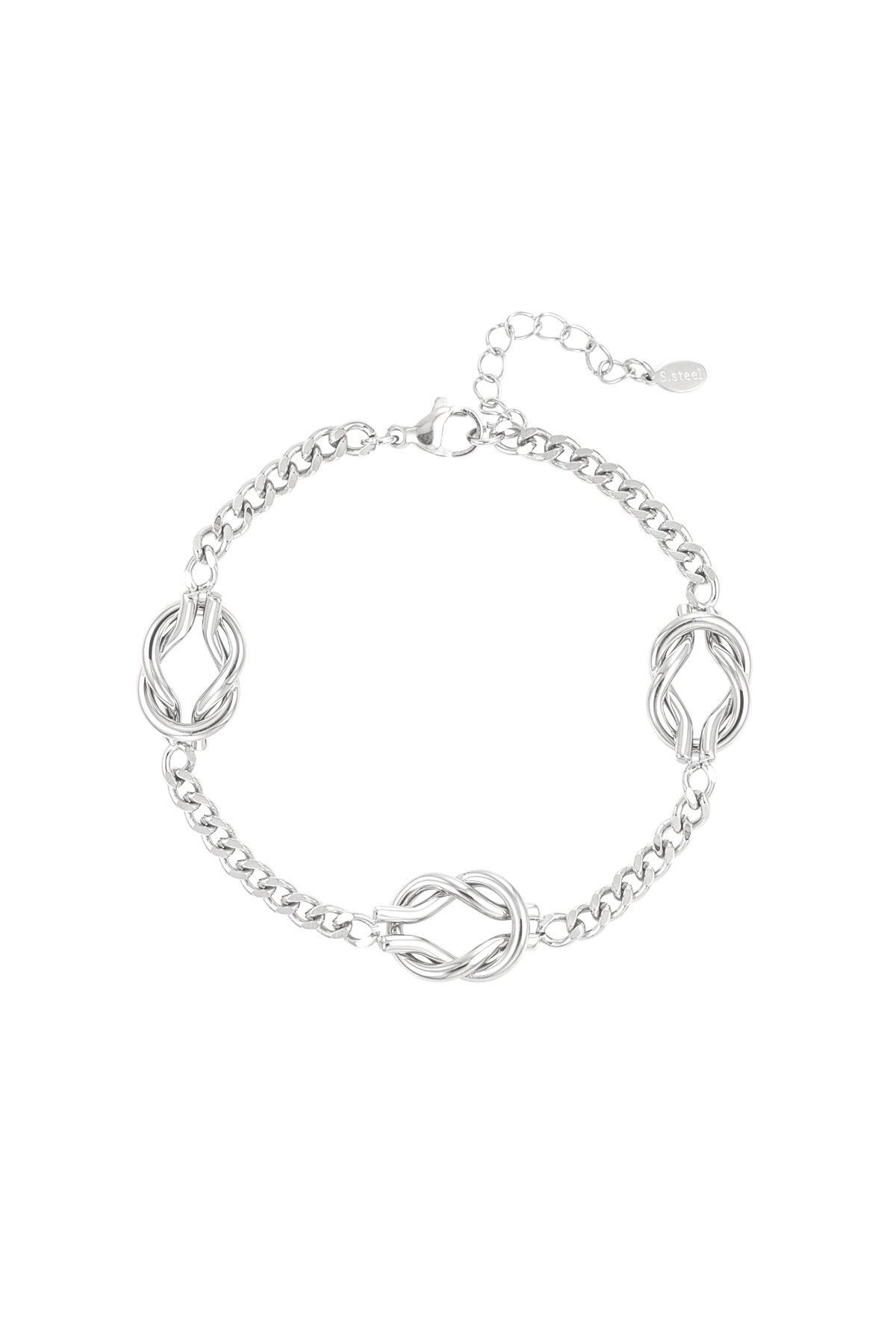 Love Knot bracelet - Silver color h5 