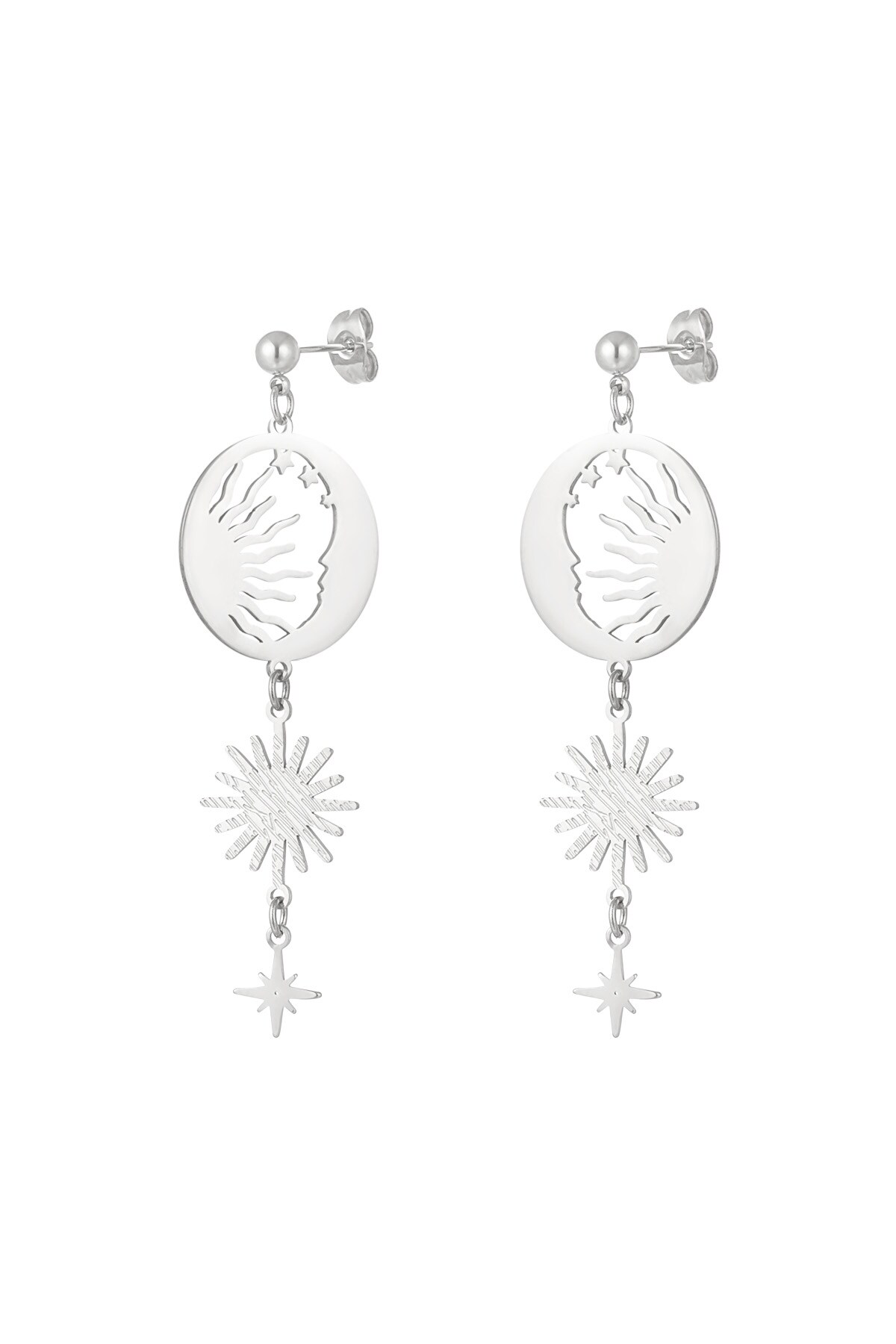 Earrings let the sun shine - Silver color h5 