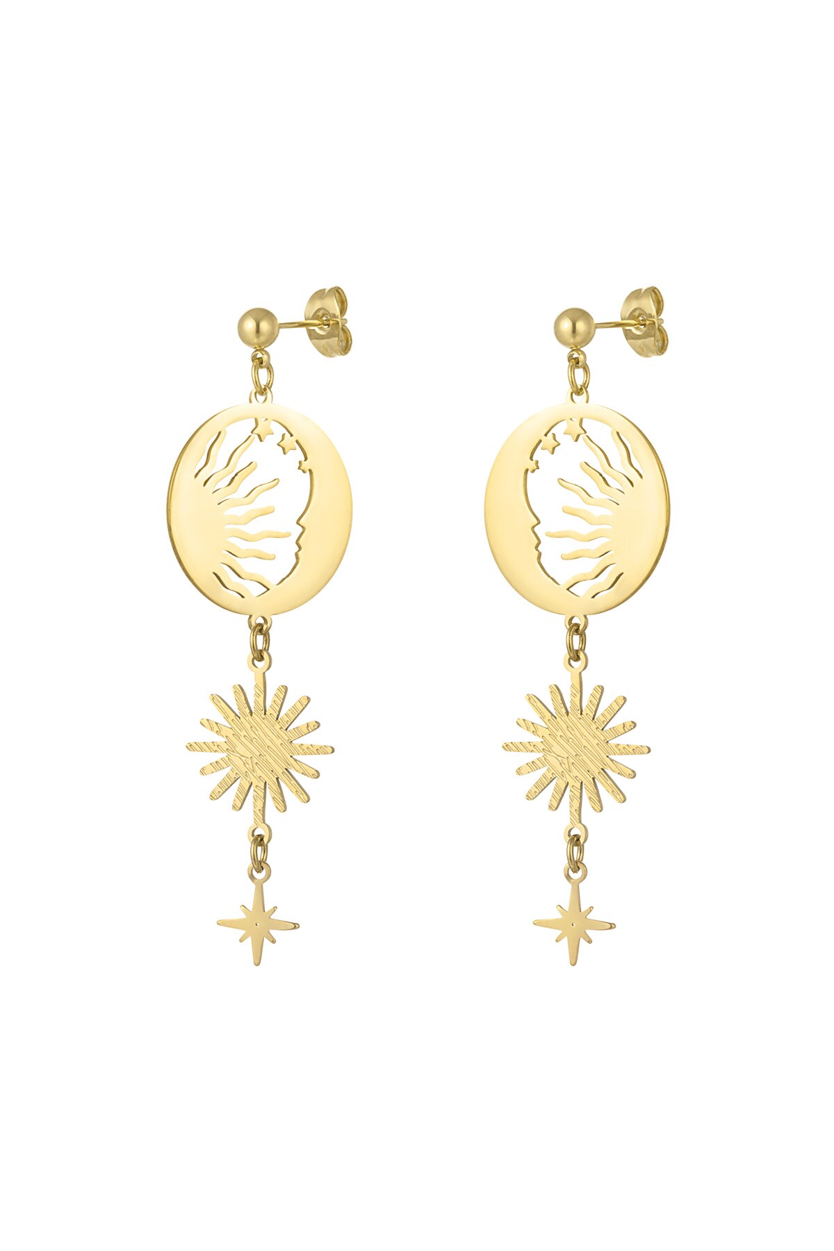 Earrings let the sun shine - Gold color h5 