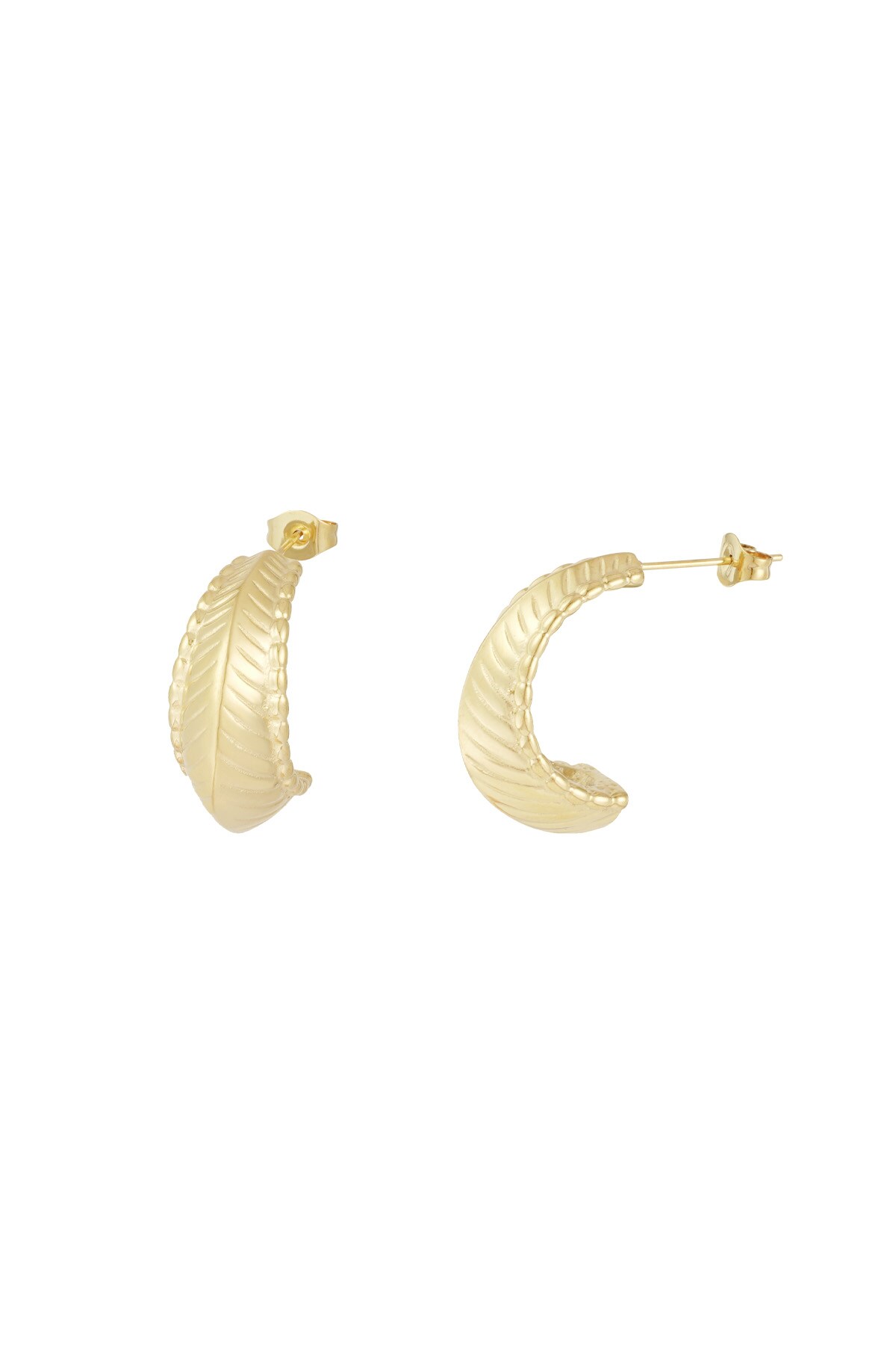 Fashion Stud Earrings - Gold color h5 