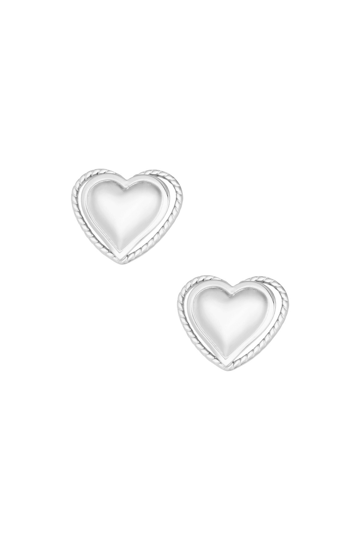 Earrings hearts baby - Silver color h5 