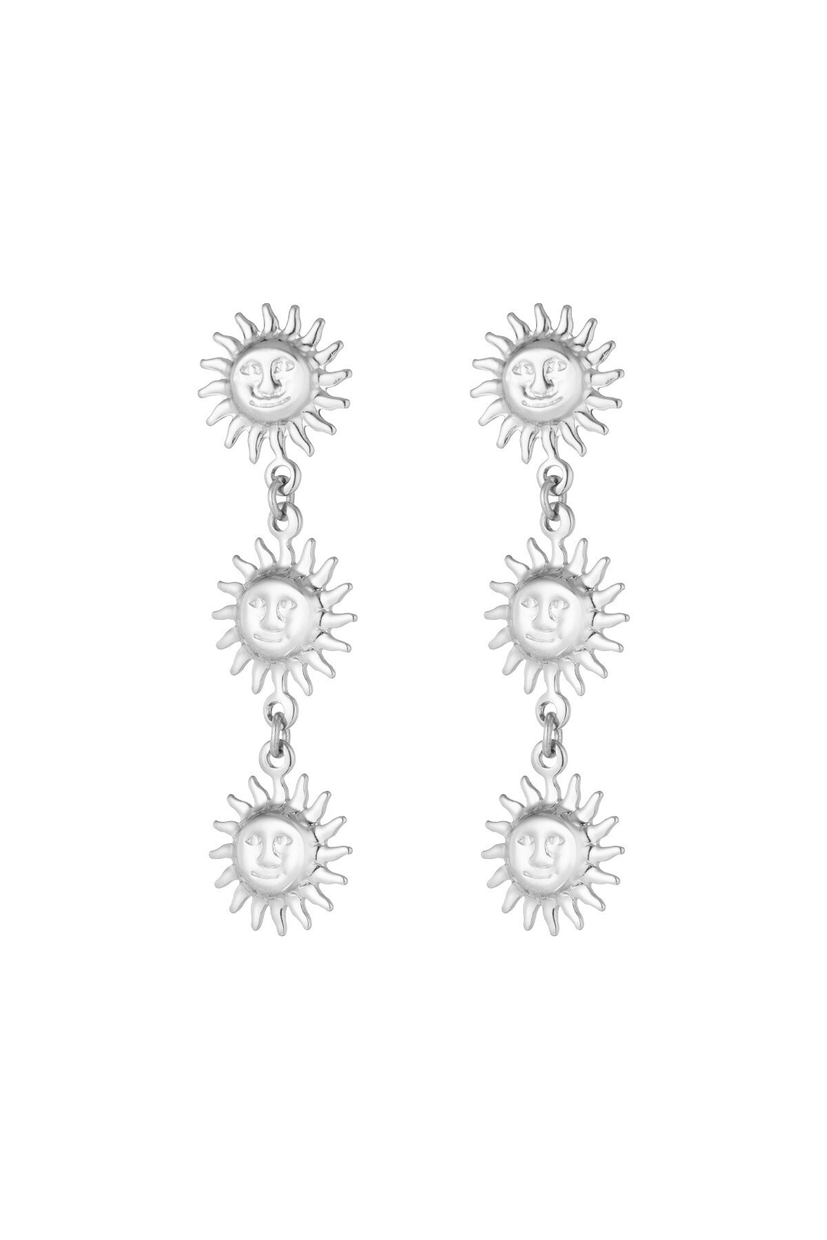 Earrings sunny days - Silver color h5 