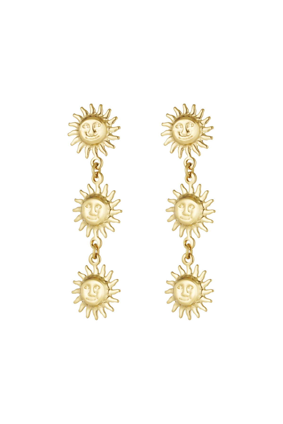 Earrings sunny day - Gold color h5 