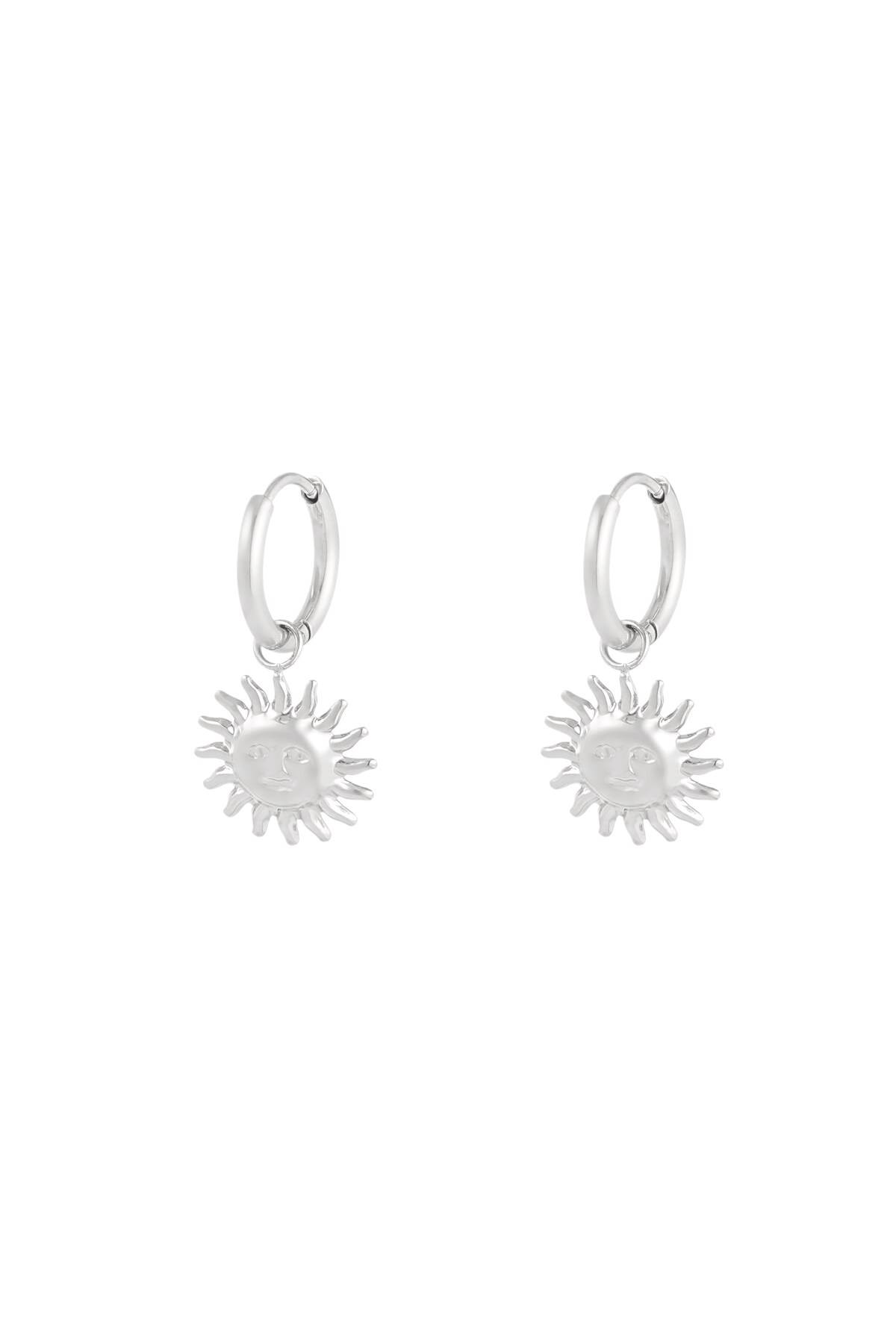 Earrings shimmering sun - Silver color h5 