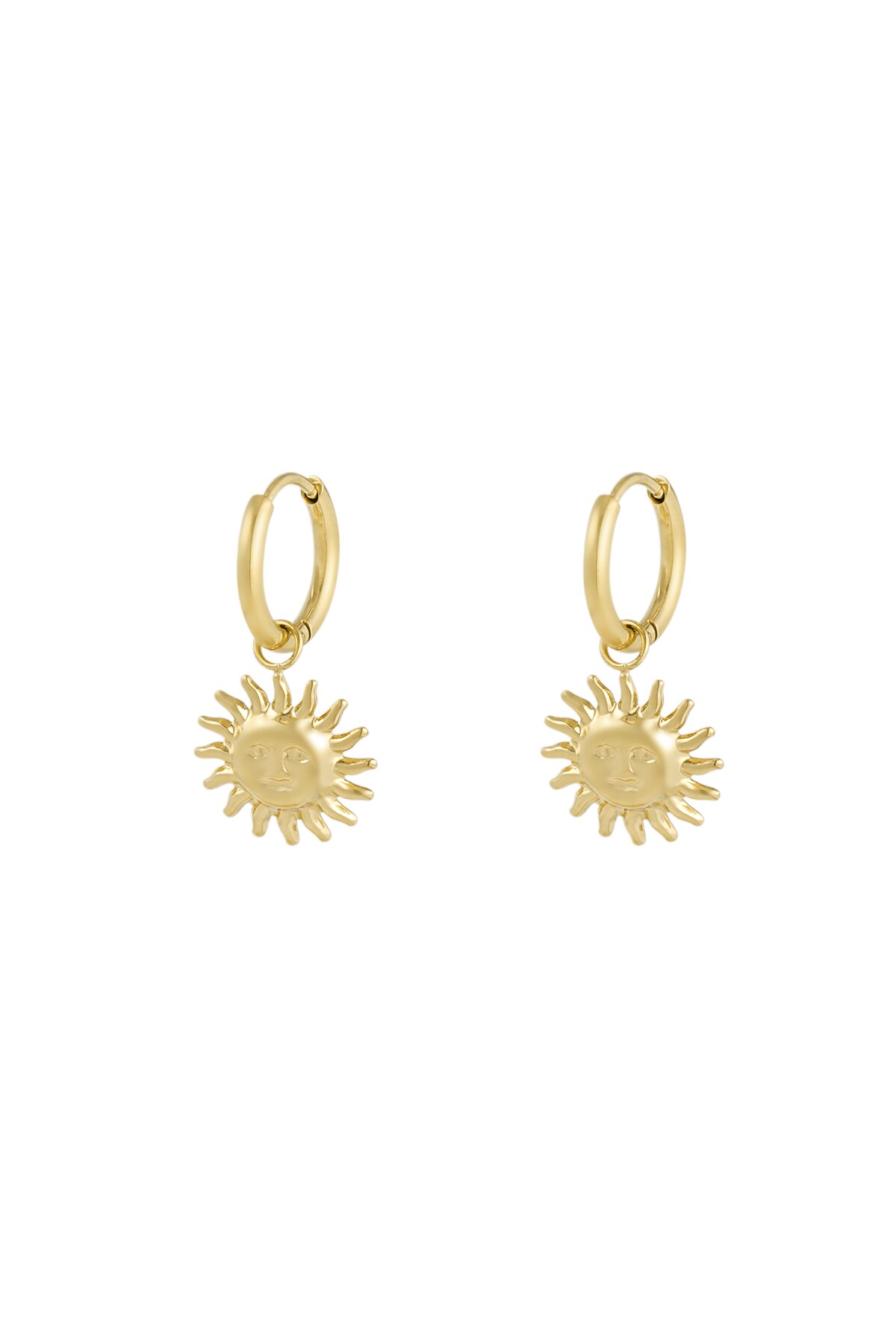 Earrings shimmering sun - Gold color h5 