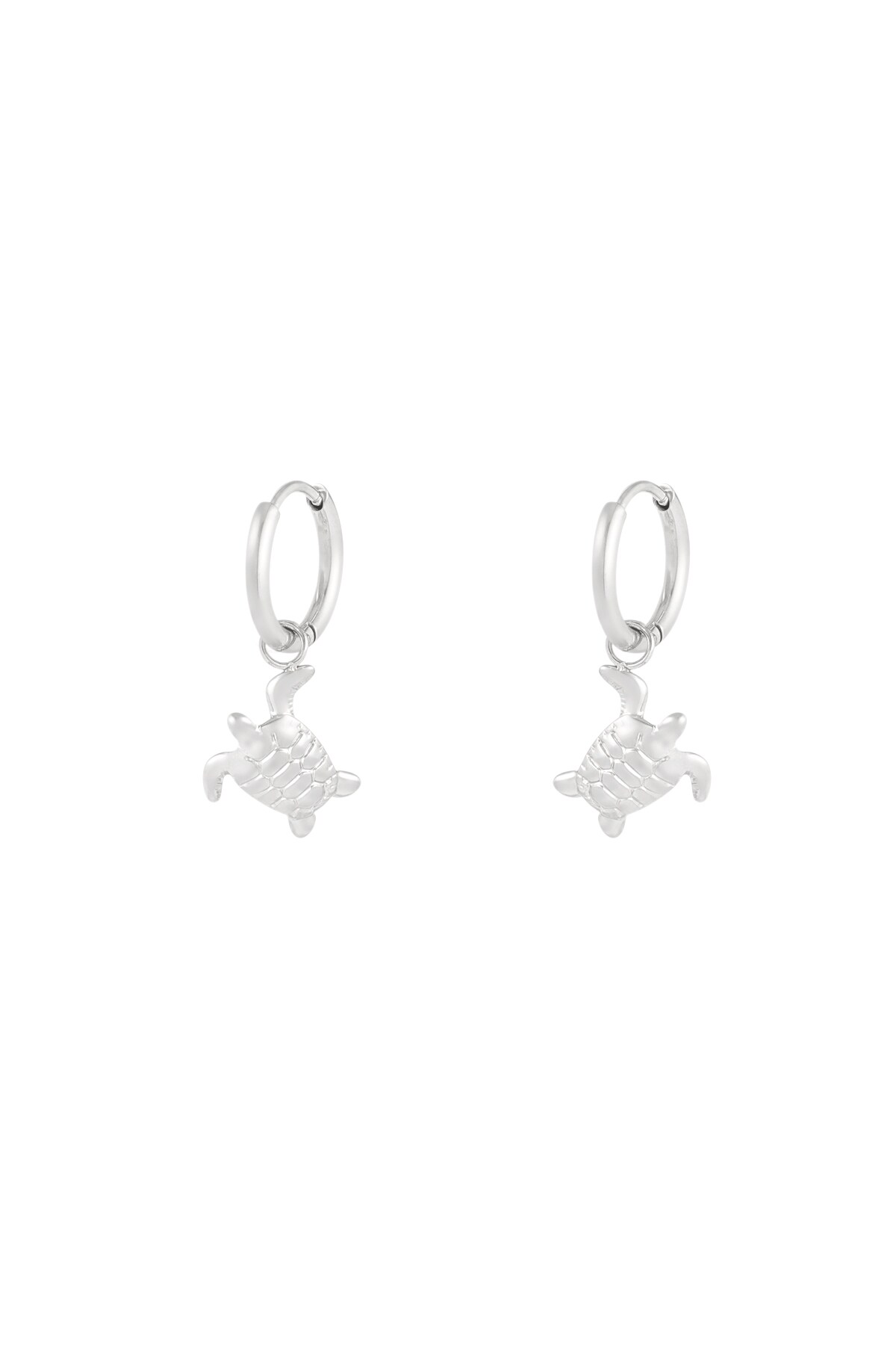 Turtle lover earrings - Silver color h5 