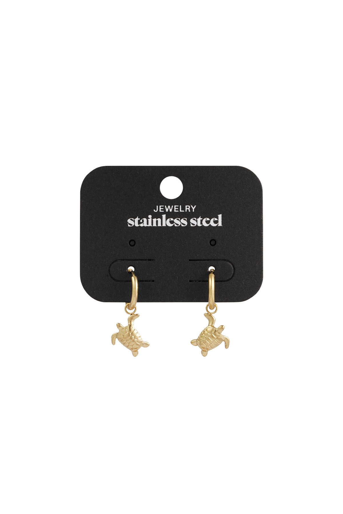 Turtle lover earrings - Gold color h5 Picture2