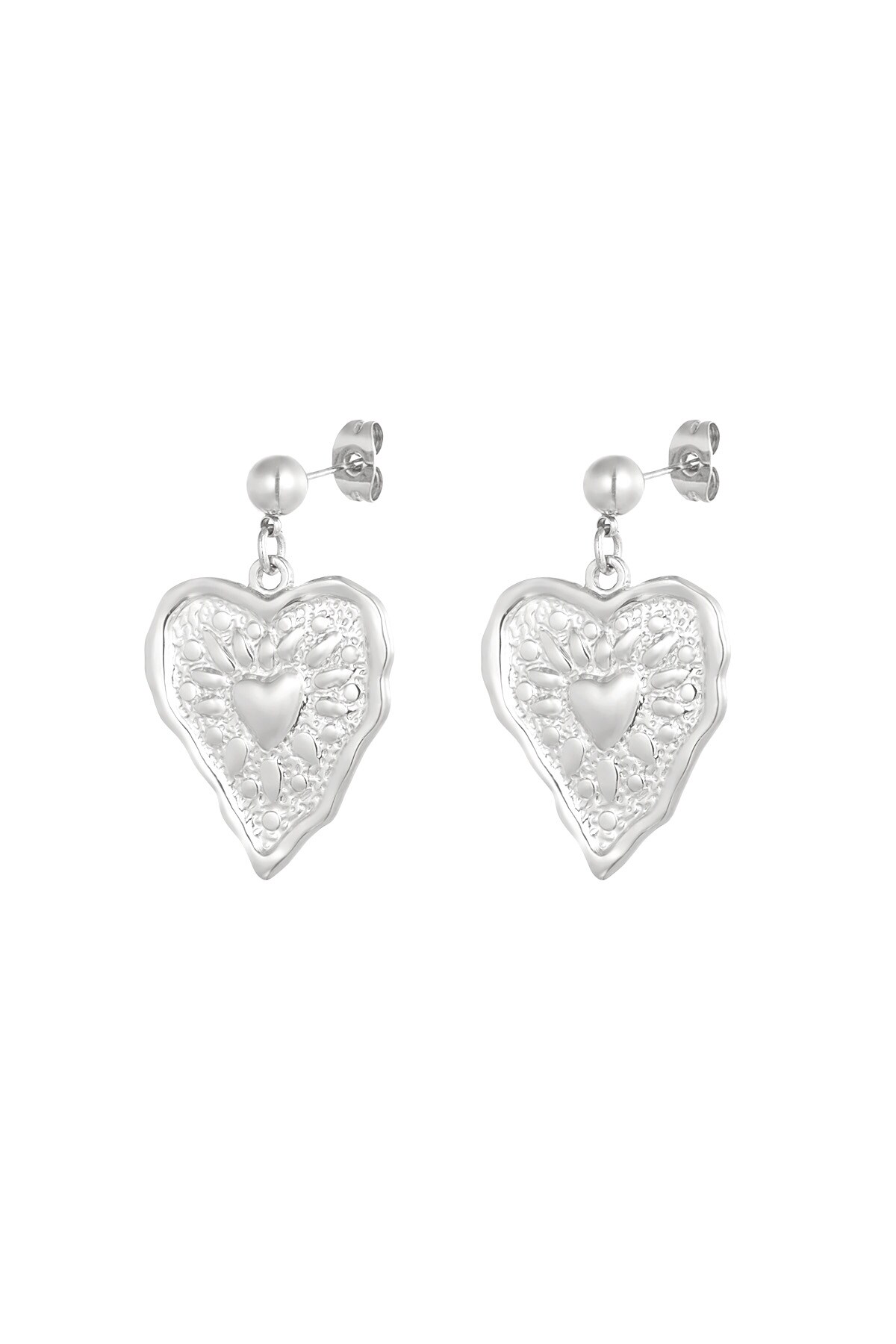 Lovely Babe earrings - Silver color h5 