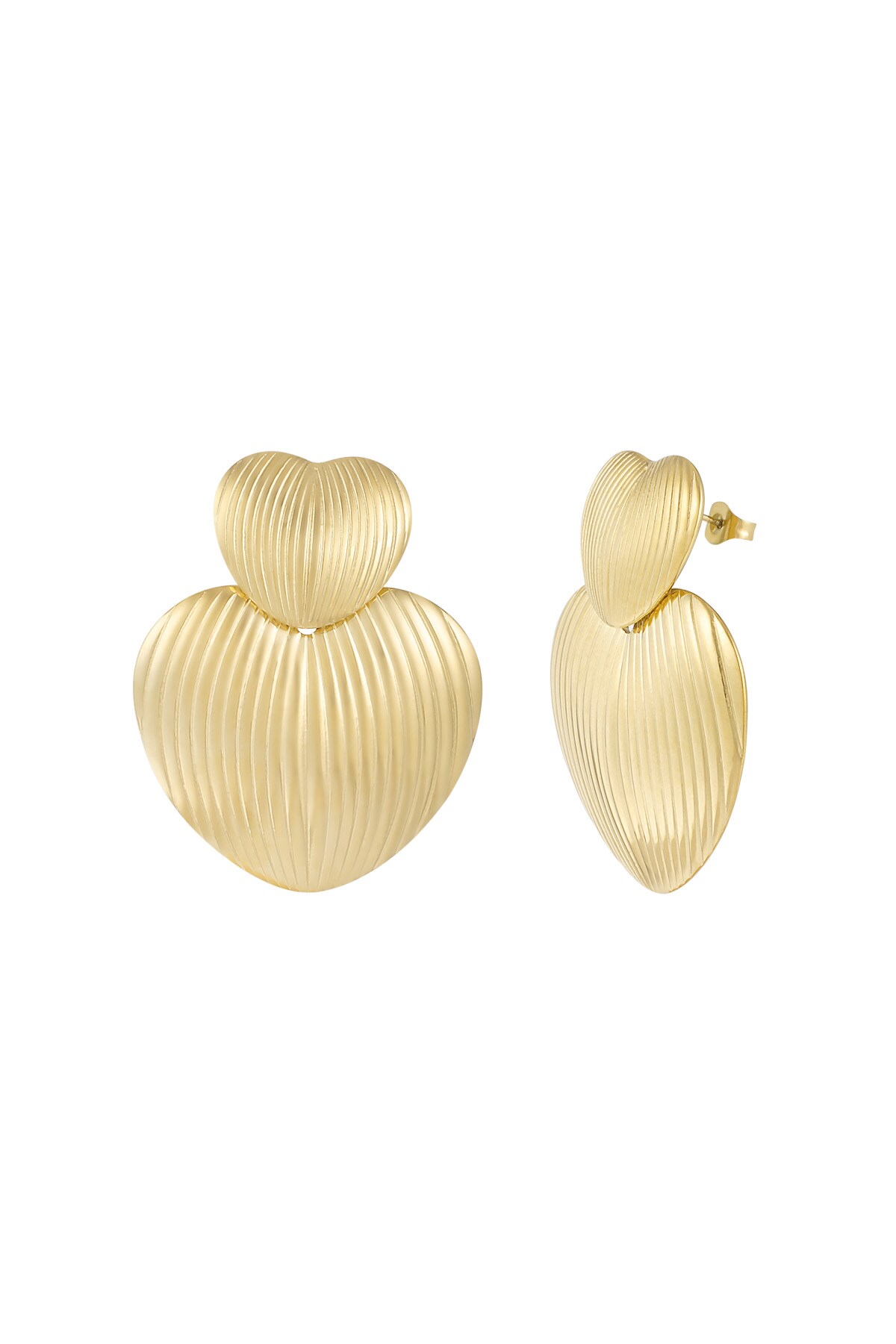 Earrings my heart is all yours - Gold color h5 