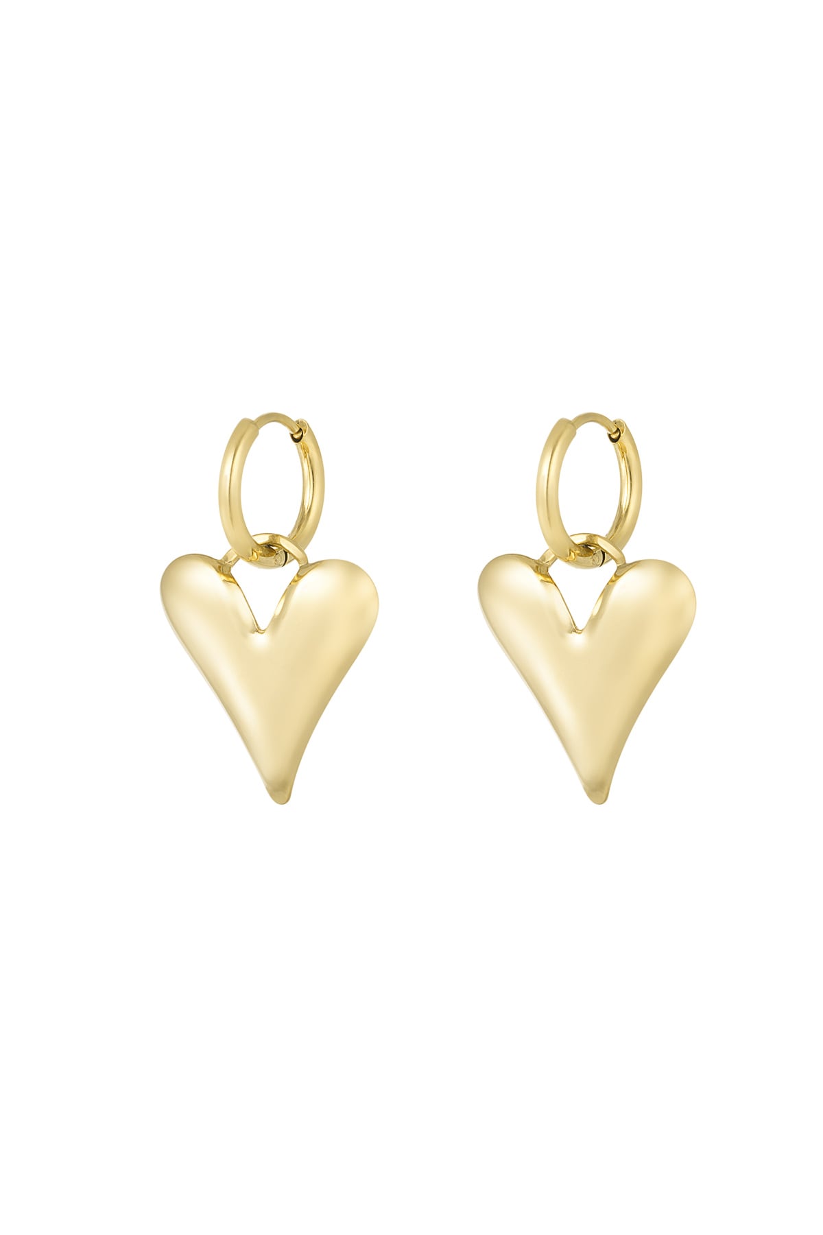 Big-Hearted earrings - Gold color