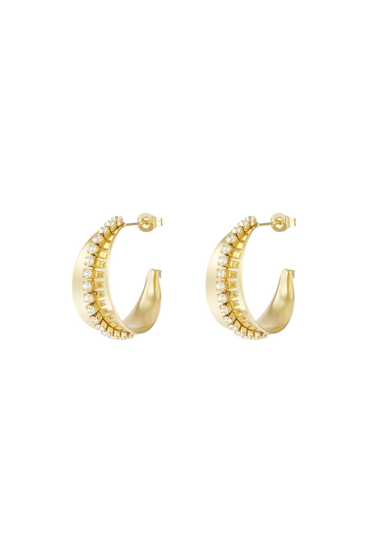 Sparkle & Shine hoops earrings - Gold color h5 