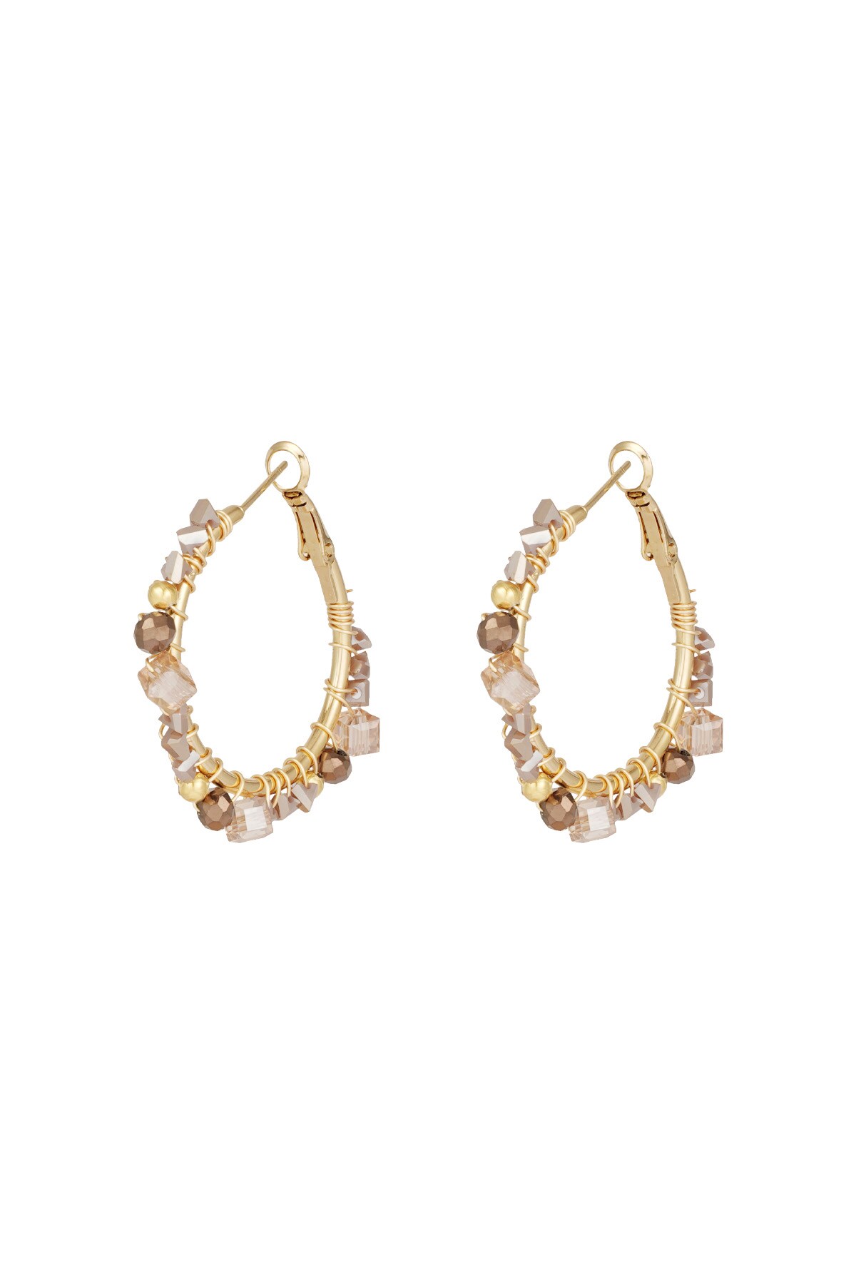 Majestic dream earrings - beige h5 