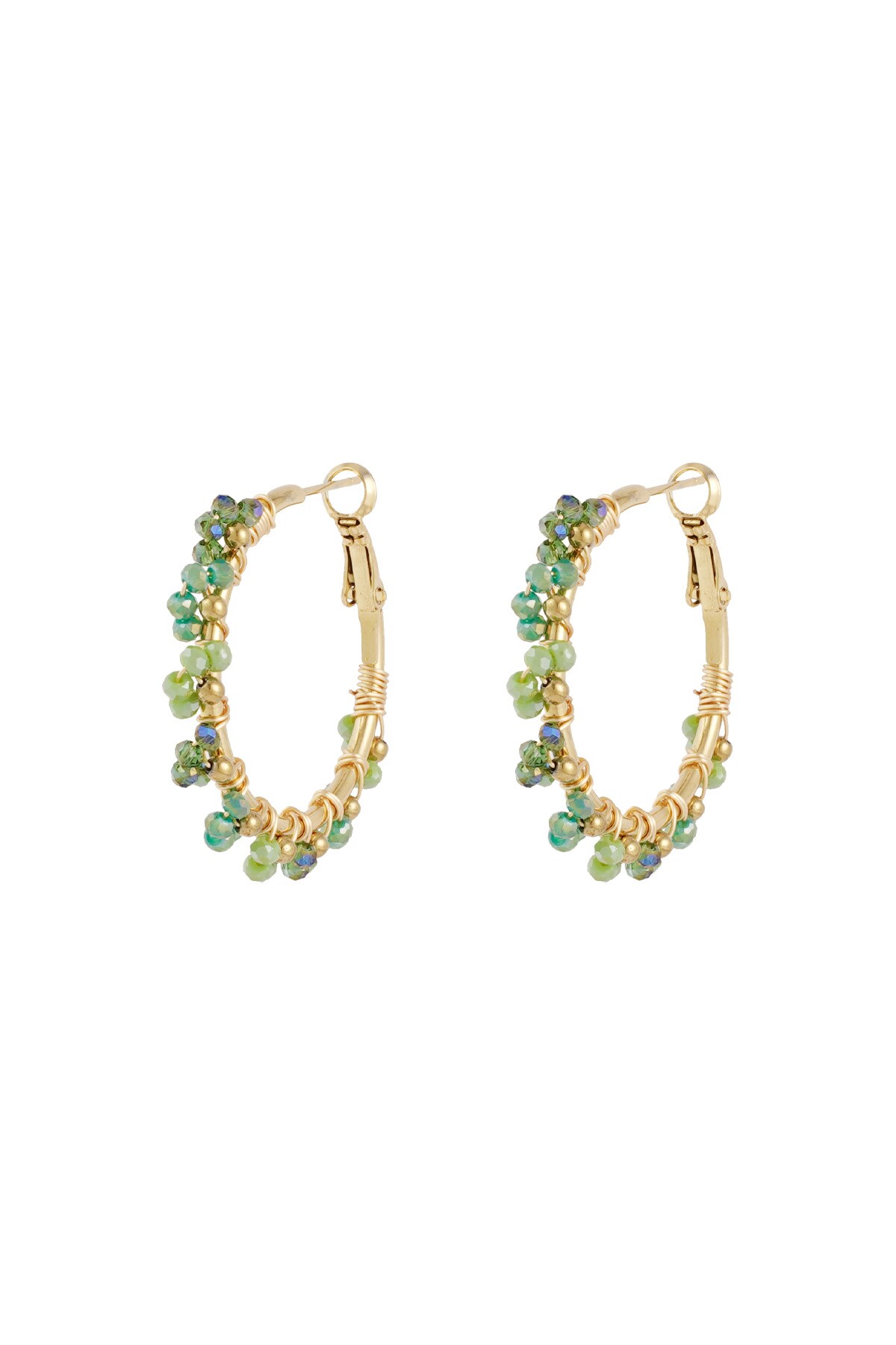 Earrings majestic color - green 