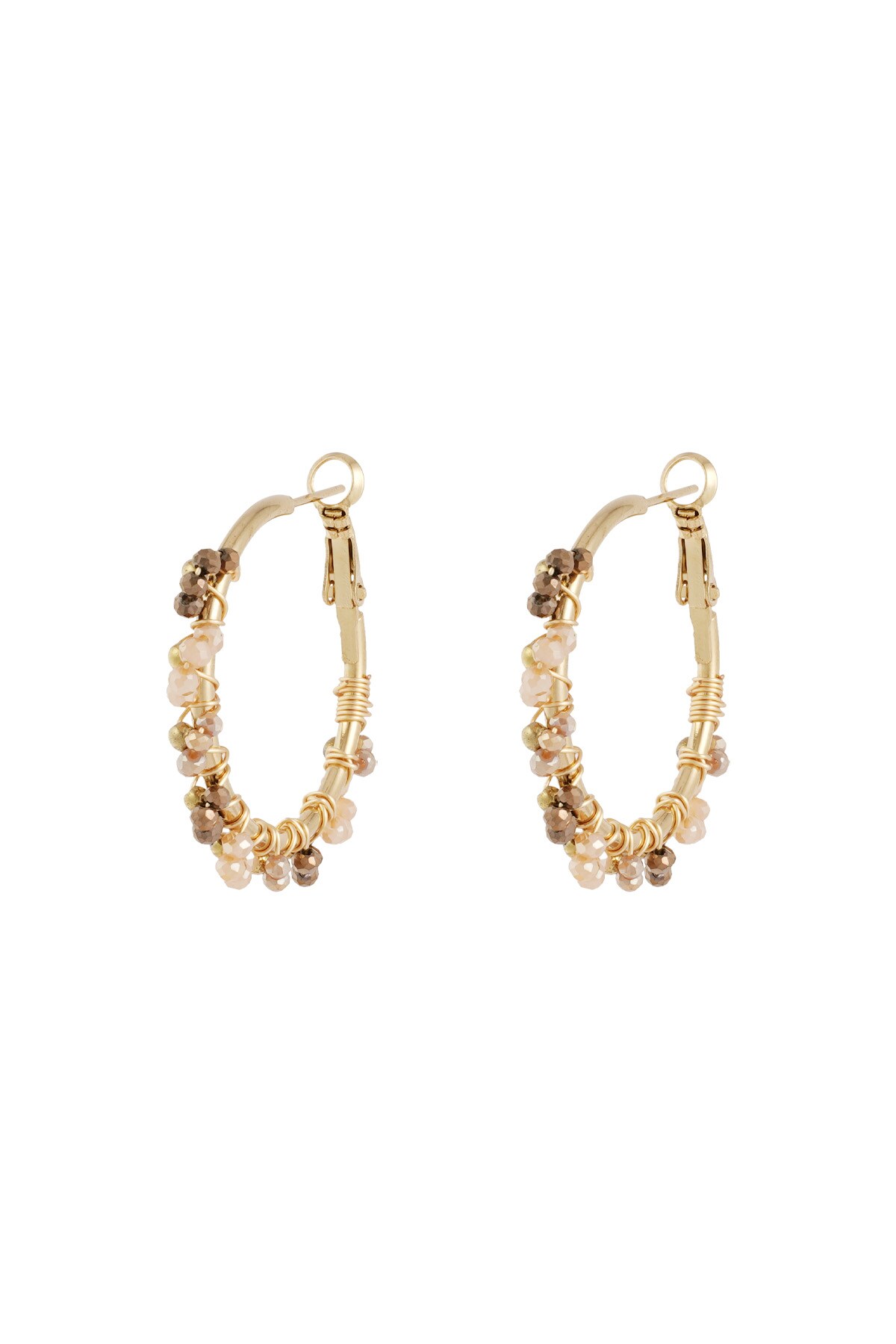 Earrings majestic color - beige h5 