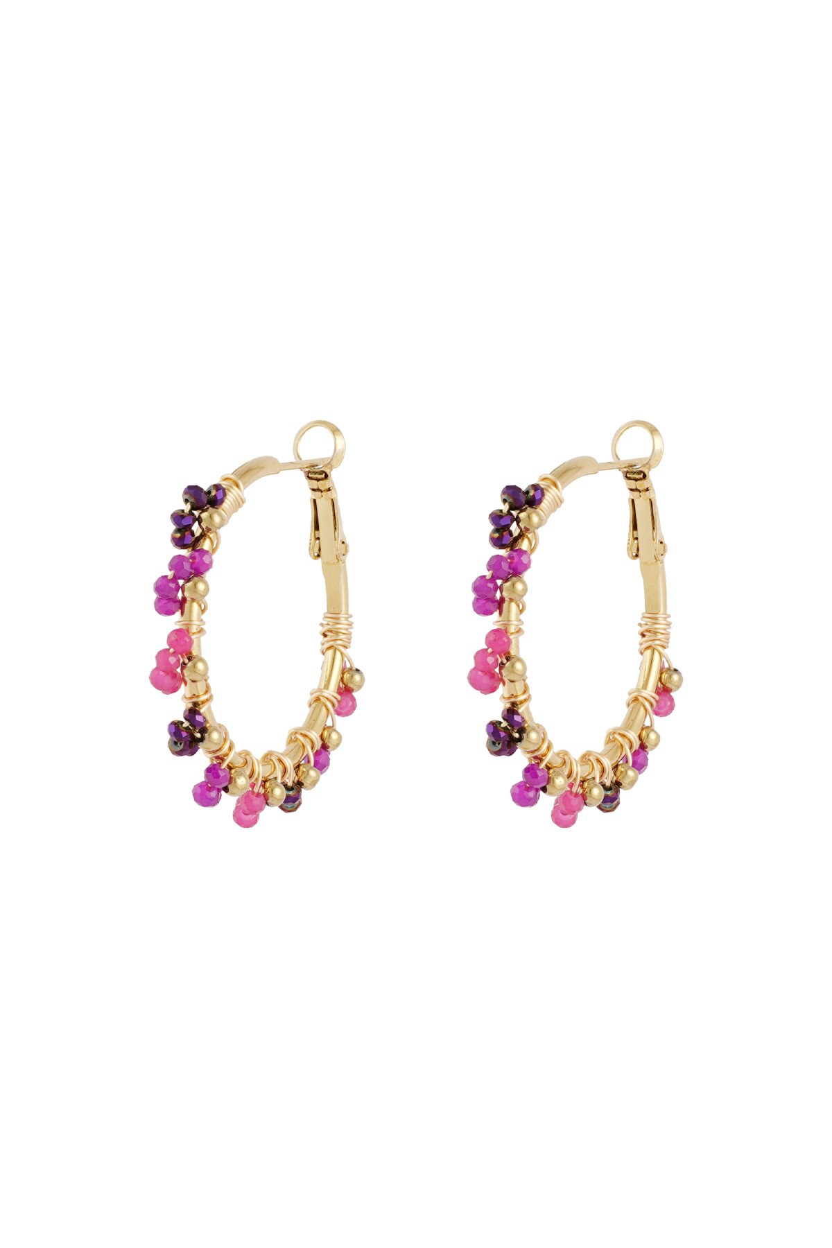 Earrings majestic color - purple 