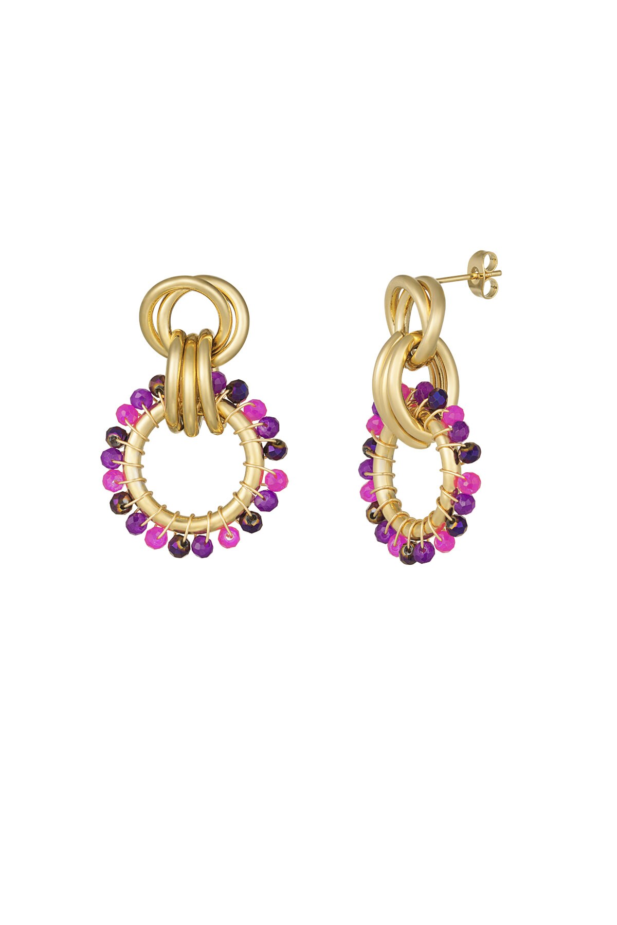 Happy Elegance earrings - purple h5 