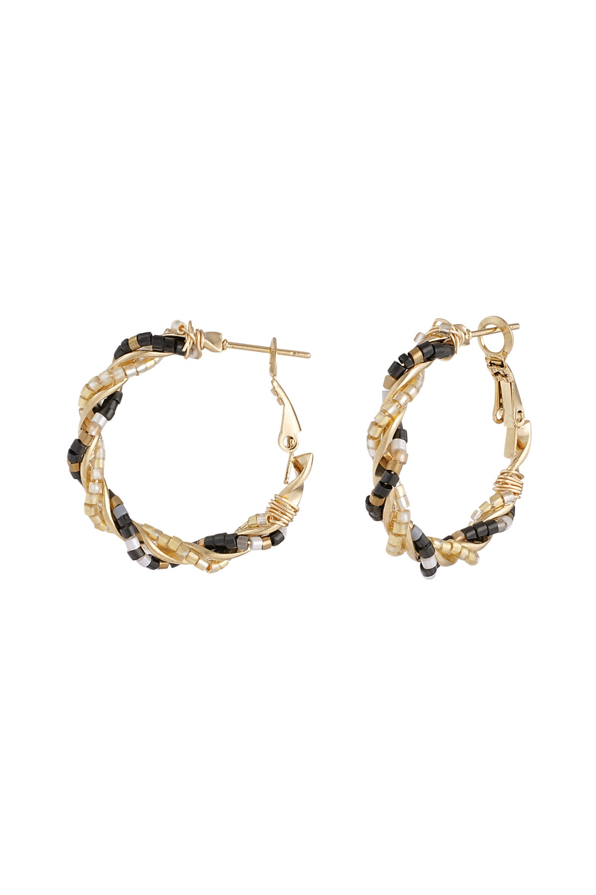 Earrings mess around - black gold h5 