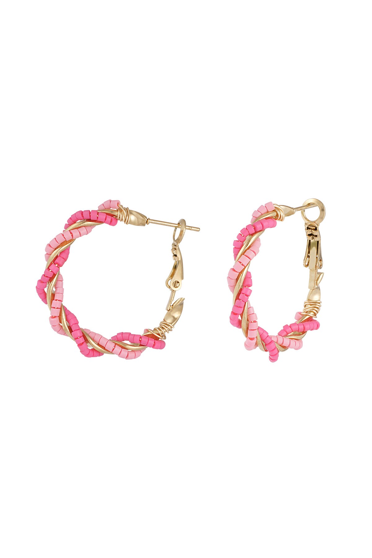 Earrings mess around - pink gold h5 