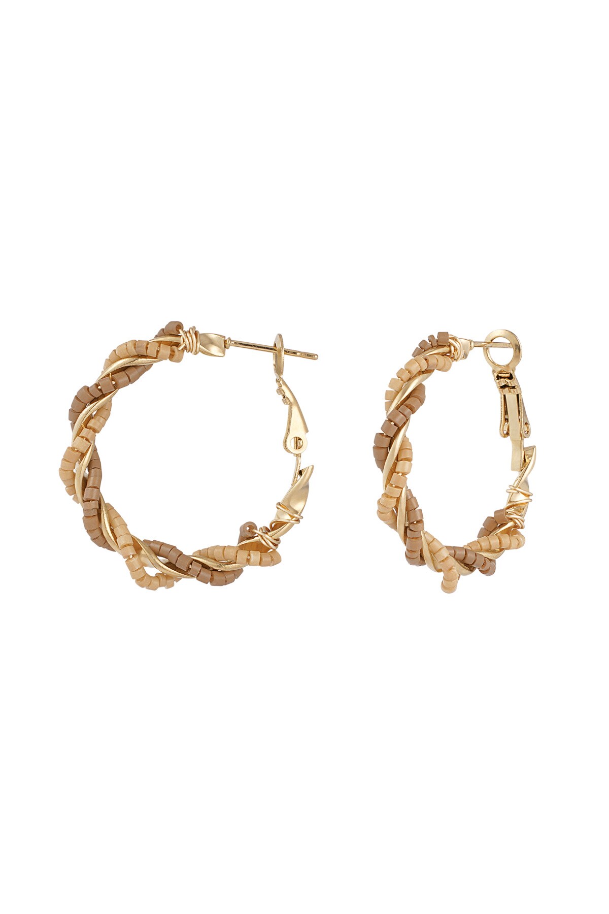 Earrings mess around - beige h5 