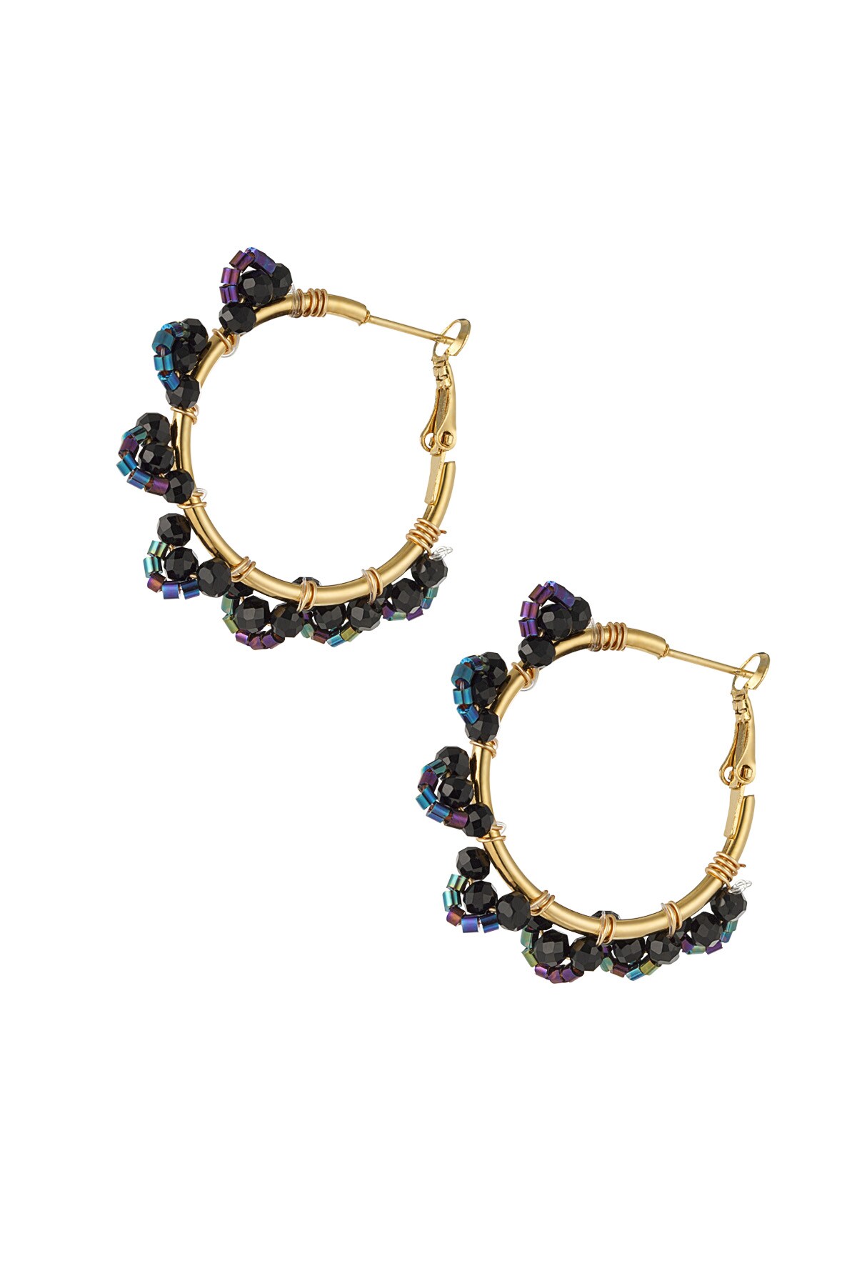 Earring beads party - black h5 