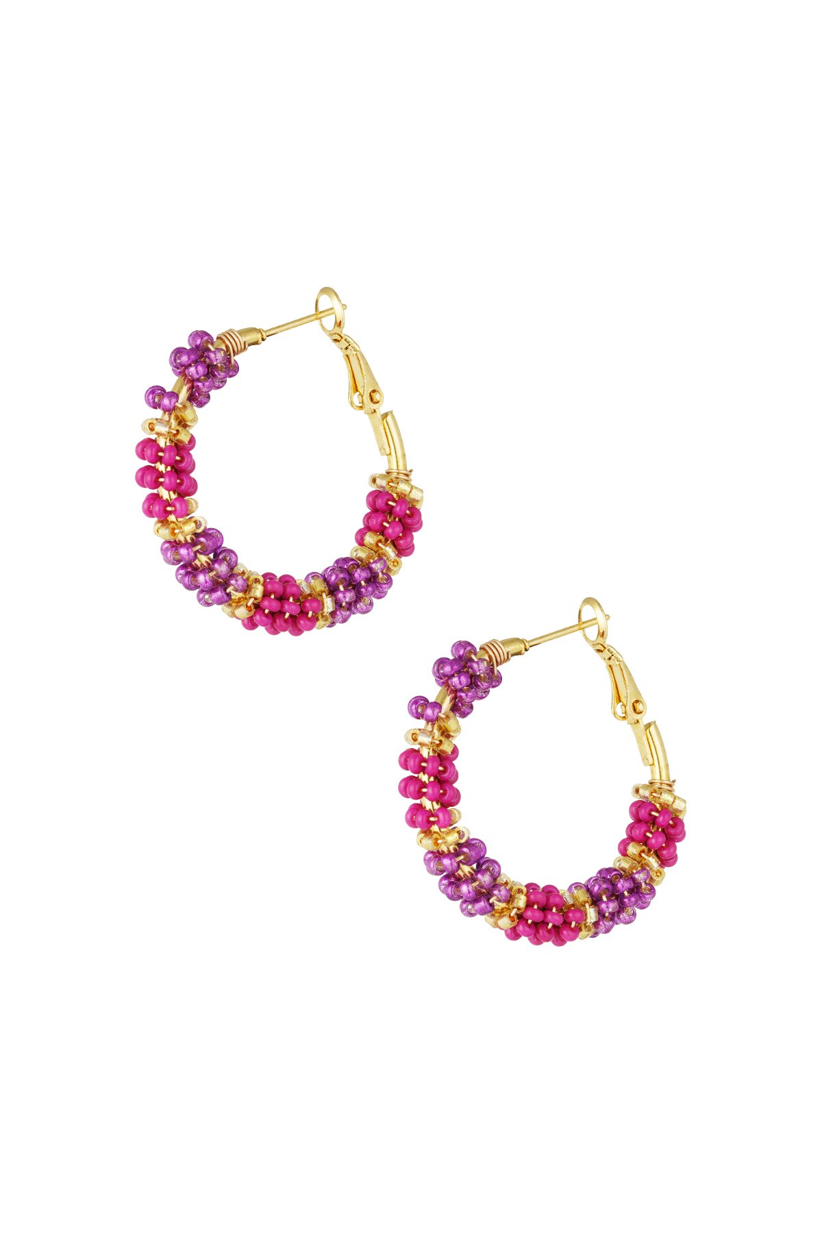 Beads of joy earrings - Fuchsia h5 